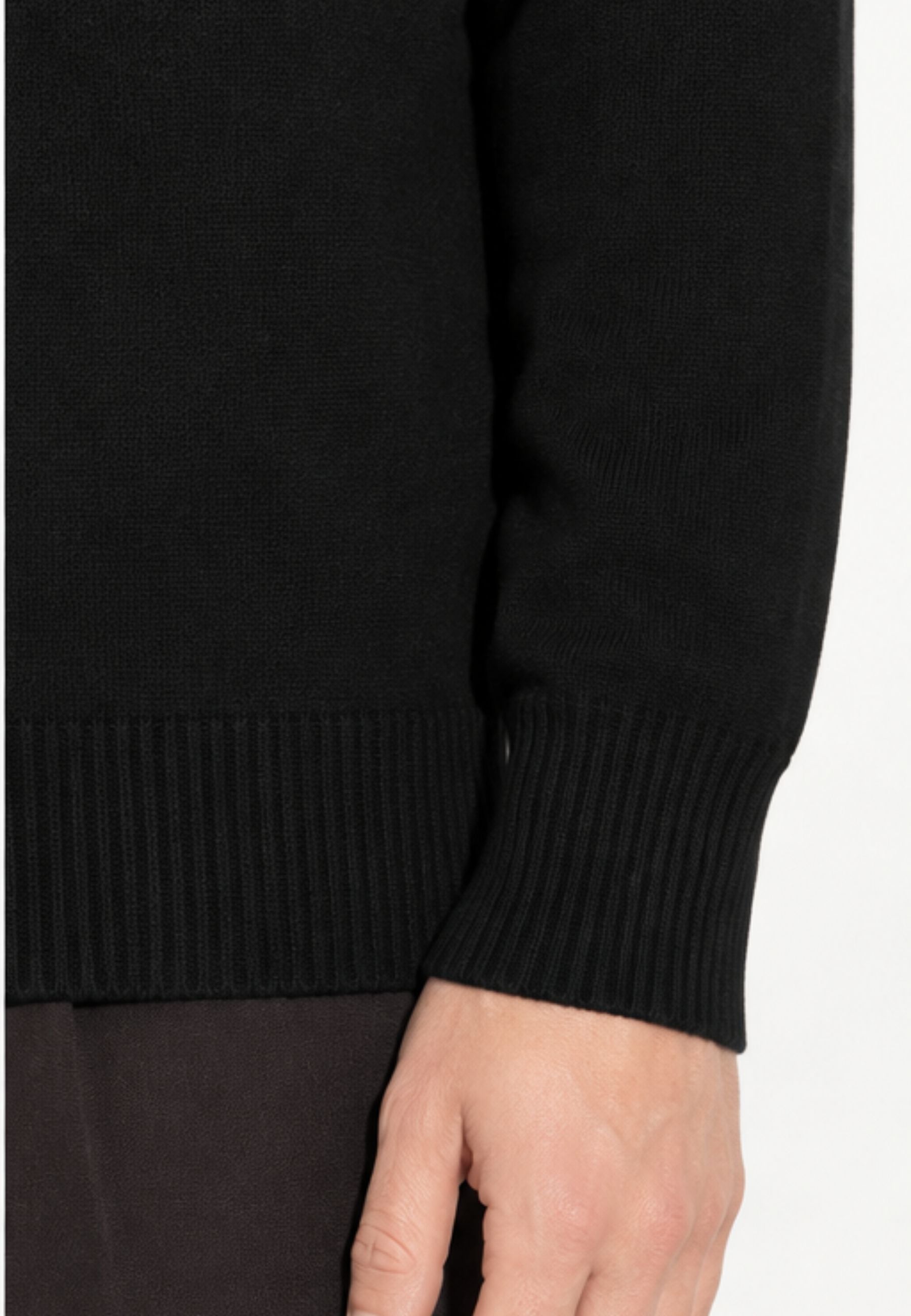 Paolo Pecora - Maglia Uomo Girocollo in 100% Lana Merino - Nero 