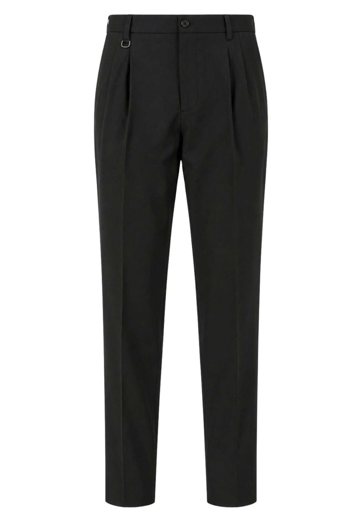 Paolo Pecora - Pantalone con pinces in tessuto tecnico nero 