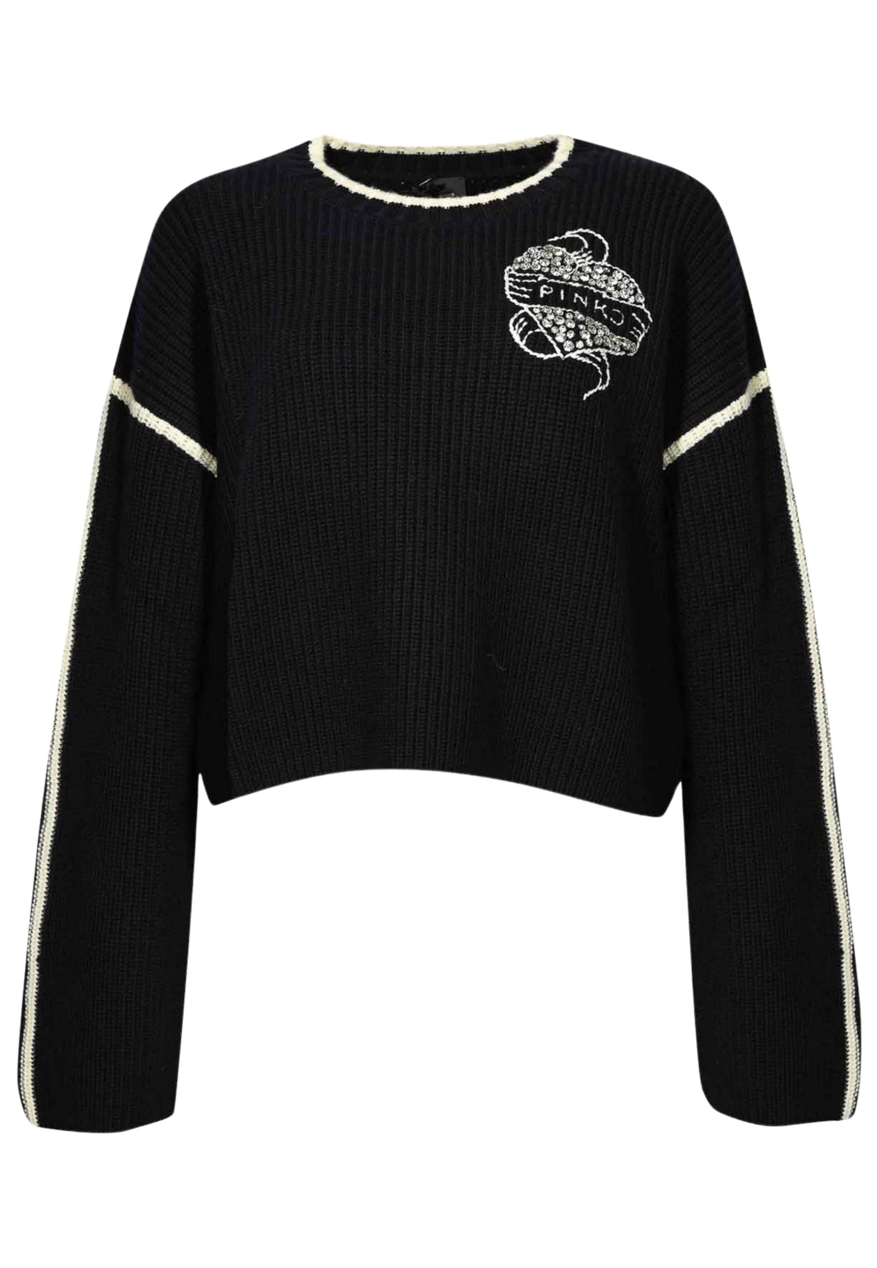 Maglione Pinko in Lana con Logo Ricamato 