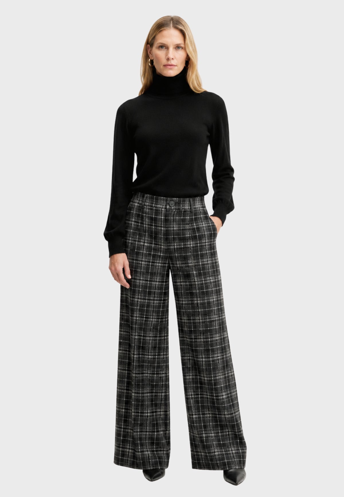 Pantaloni Palazzo Check Pinko 
