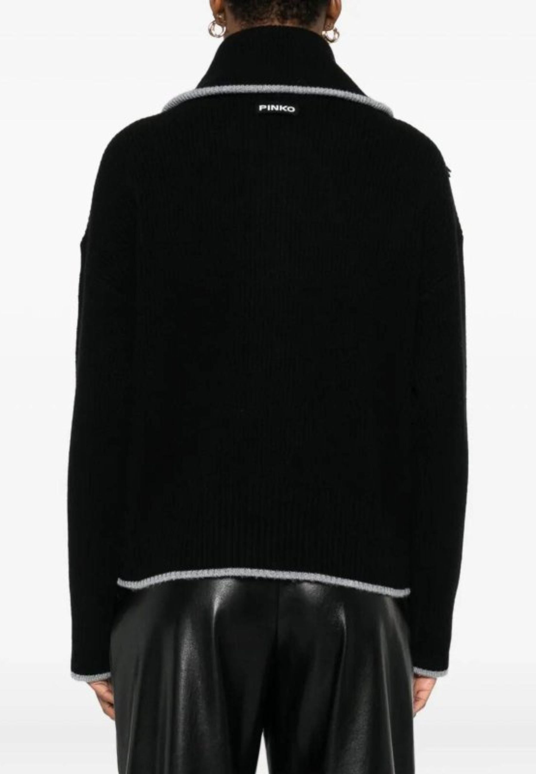 Maglia Pinko in lana e cachemire con zip 