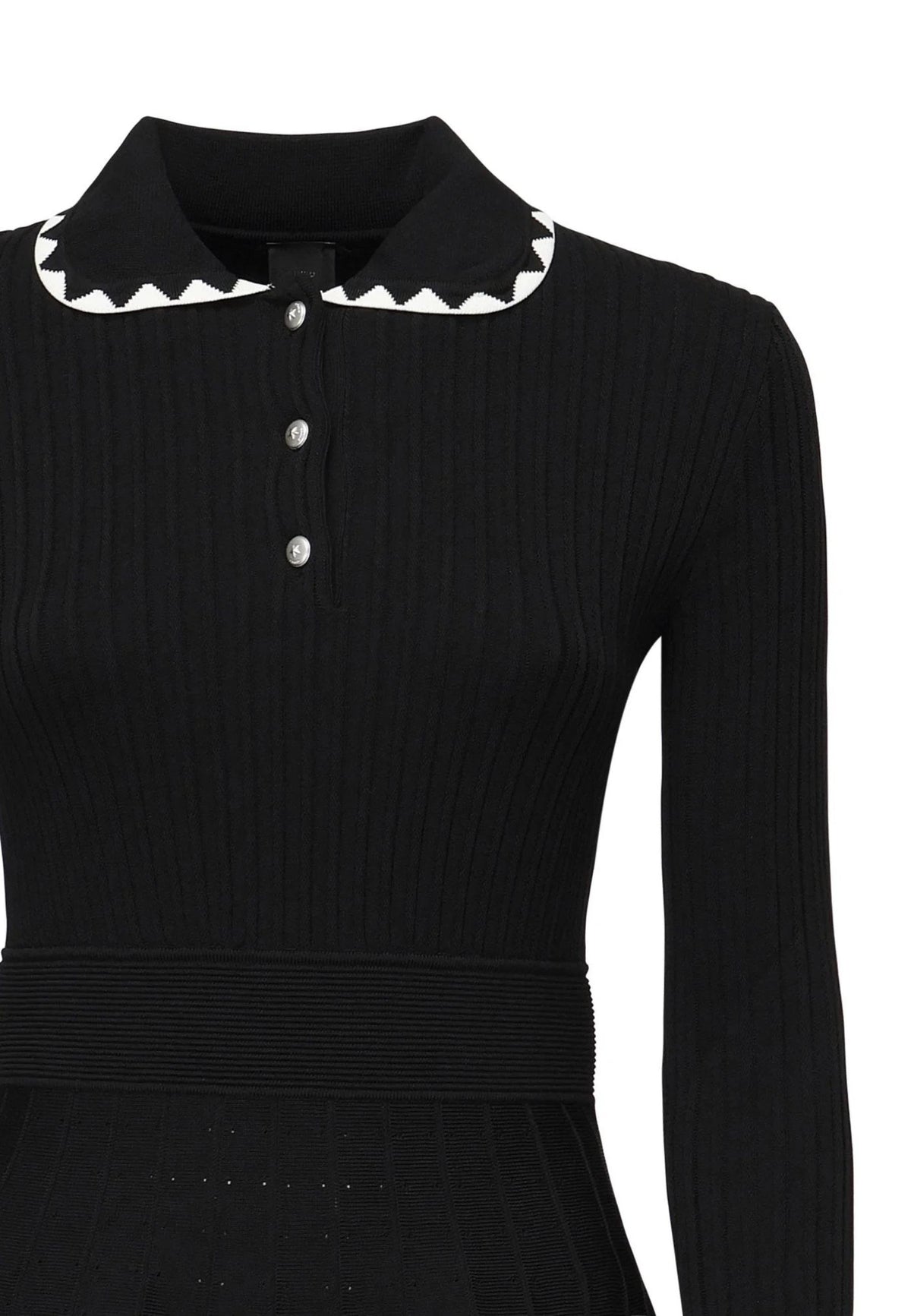 Abito in maglia Pinko con colletto a contrasto 