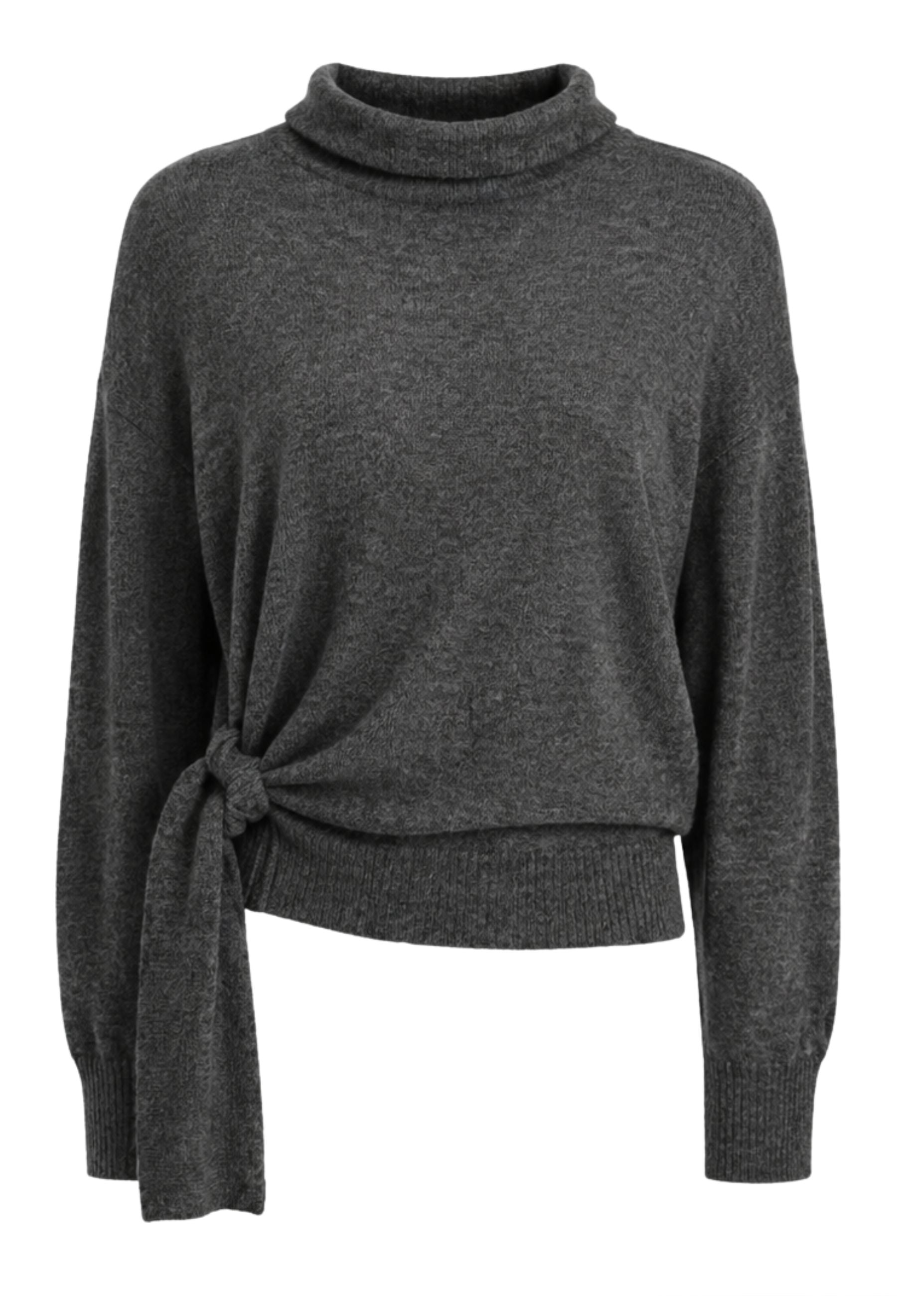 PINKO - Maglia Dolcevita con Nodo Laterale in Misto Alpaca 