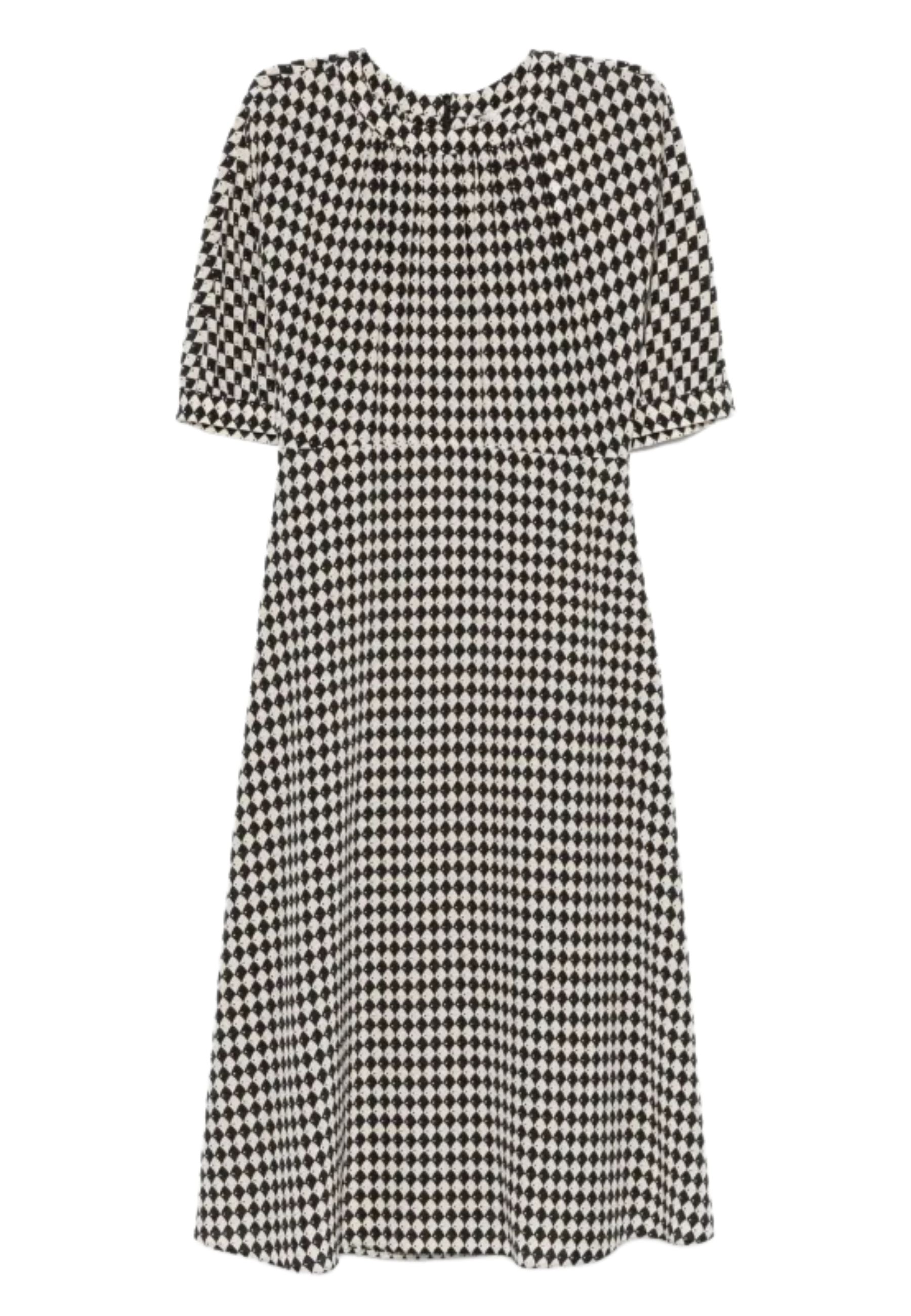 S'Max Mara - Abito midi CHARLOTTE in seta con stampa geometrica 