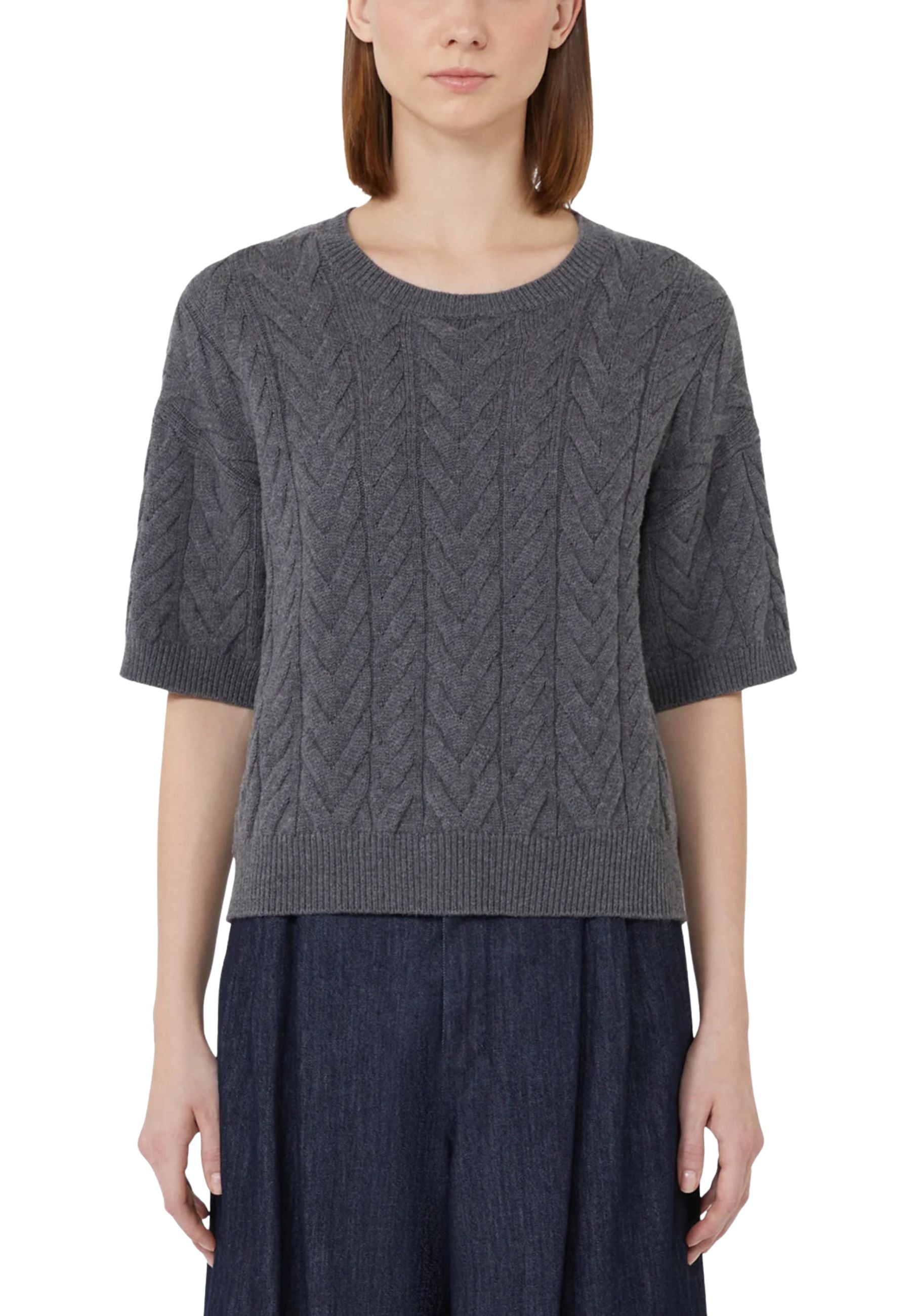 'S Max Mara - Maglia Dominus in lana grigio medio 