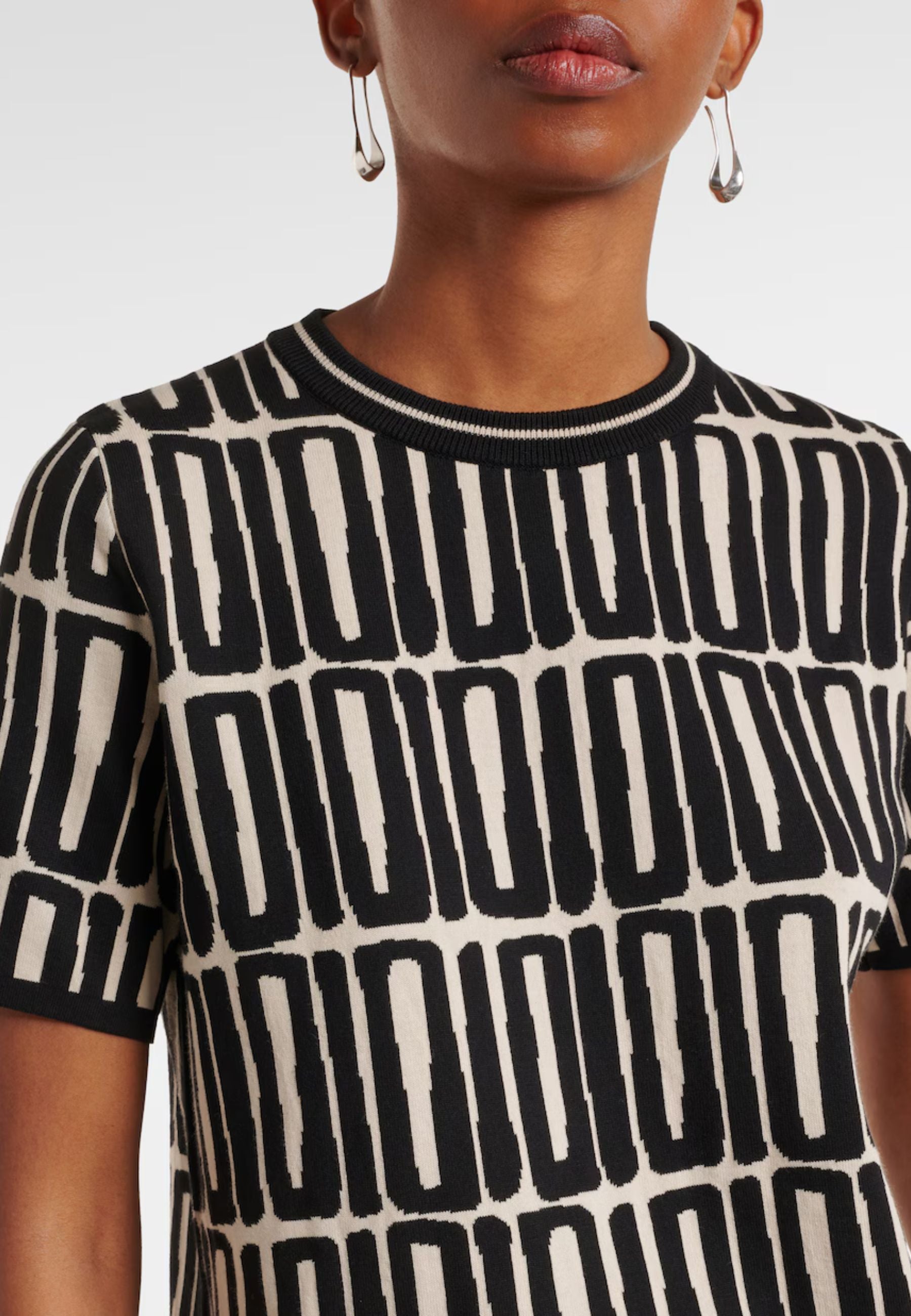 'S MAX MARA Top Ramo in cotone con stampa geometrica 