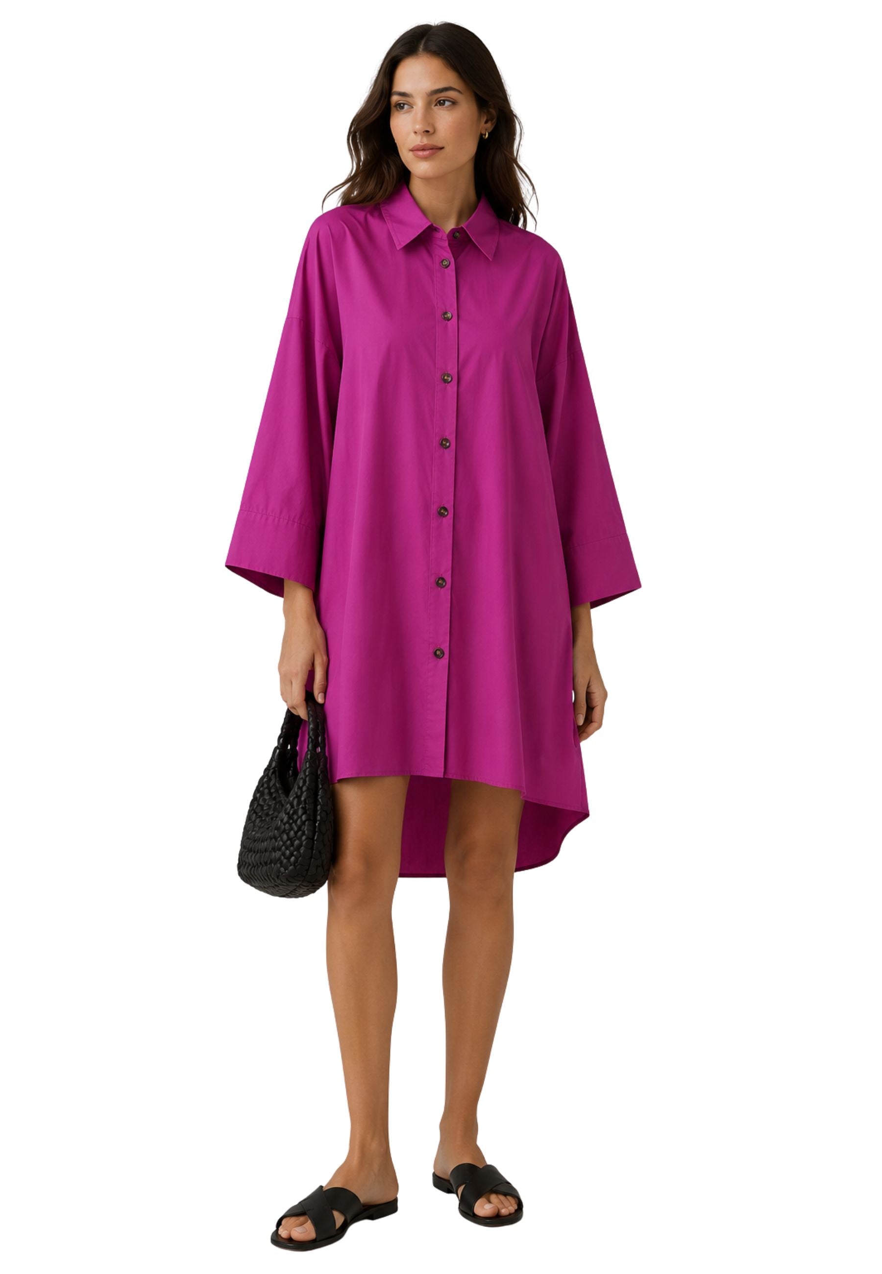 'S Max Mara - Chemisier in cotone fucsia 