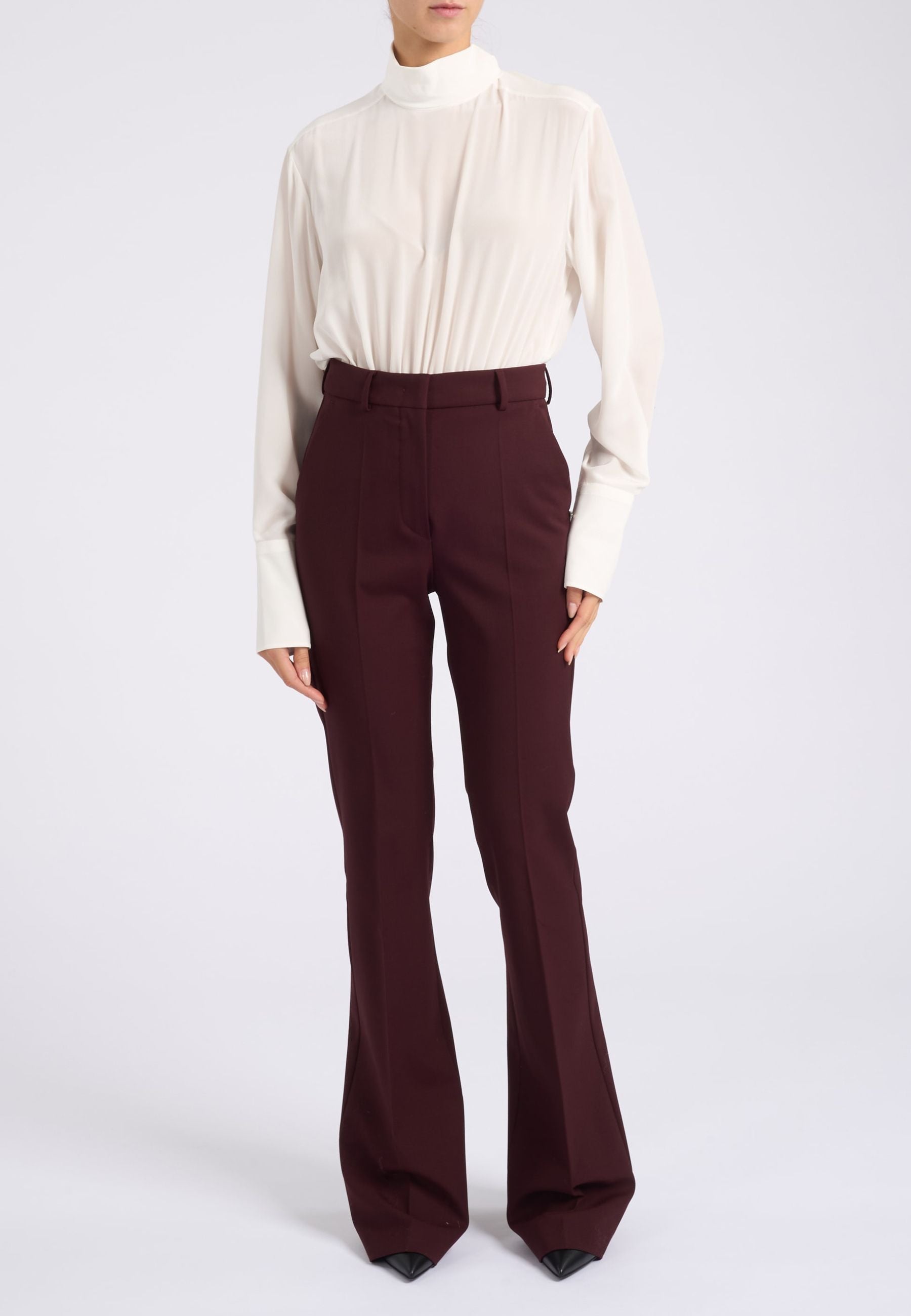 Pantalone flare "Febe" in lana stretch - Sportmax 