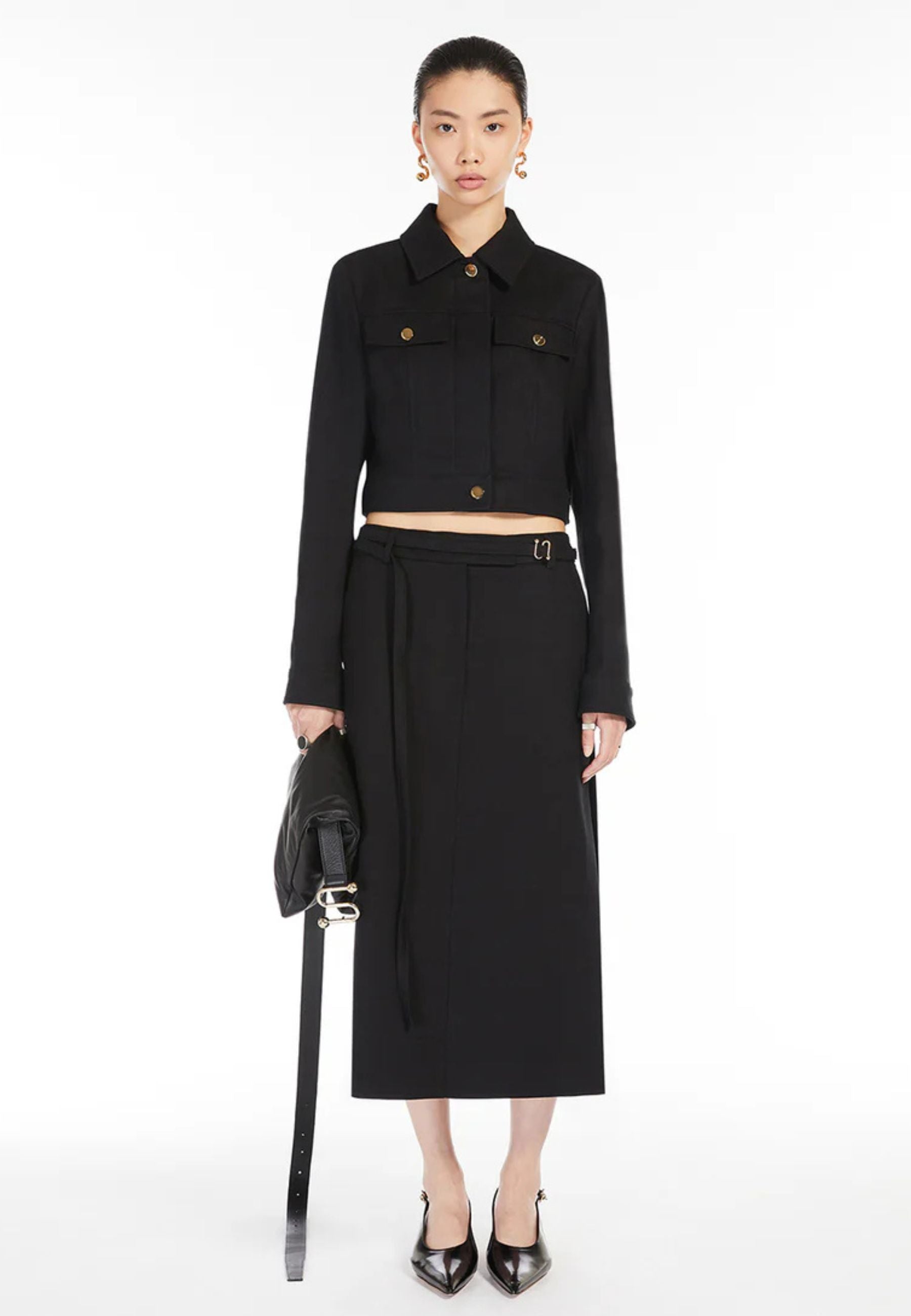 Sportmax Gonna longuette Garbo in cotone e viscosa 