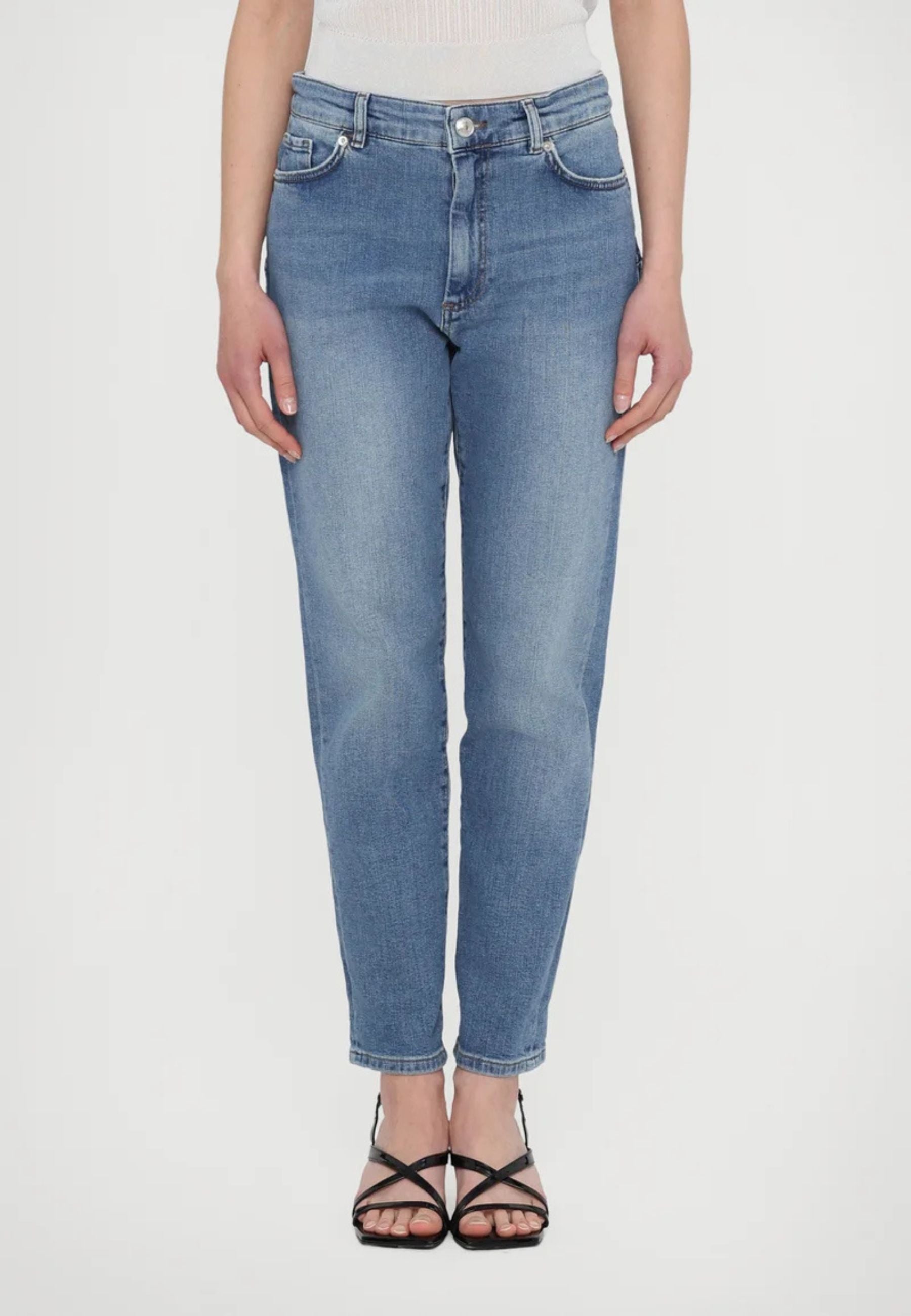Sportmax - Jeans NAVATA a sigaretta in denim blu 