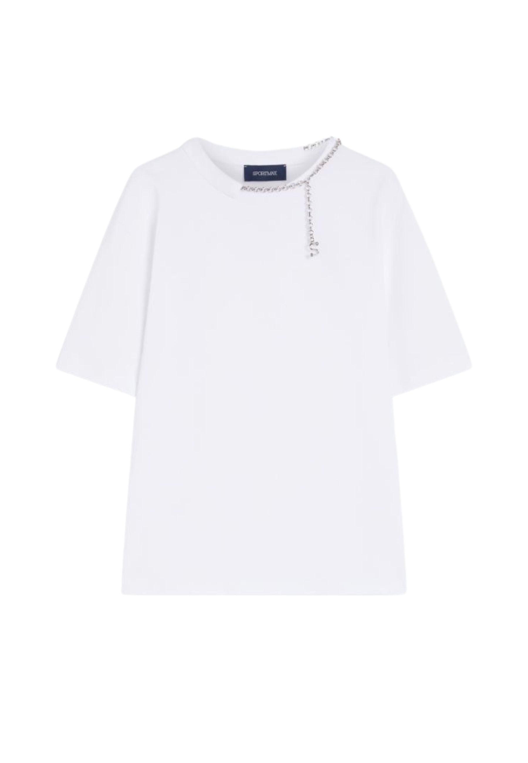 Sportmax - T-shirt "Oblato" con catena decorativa 