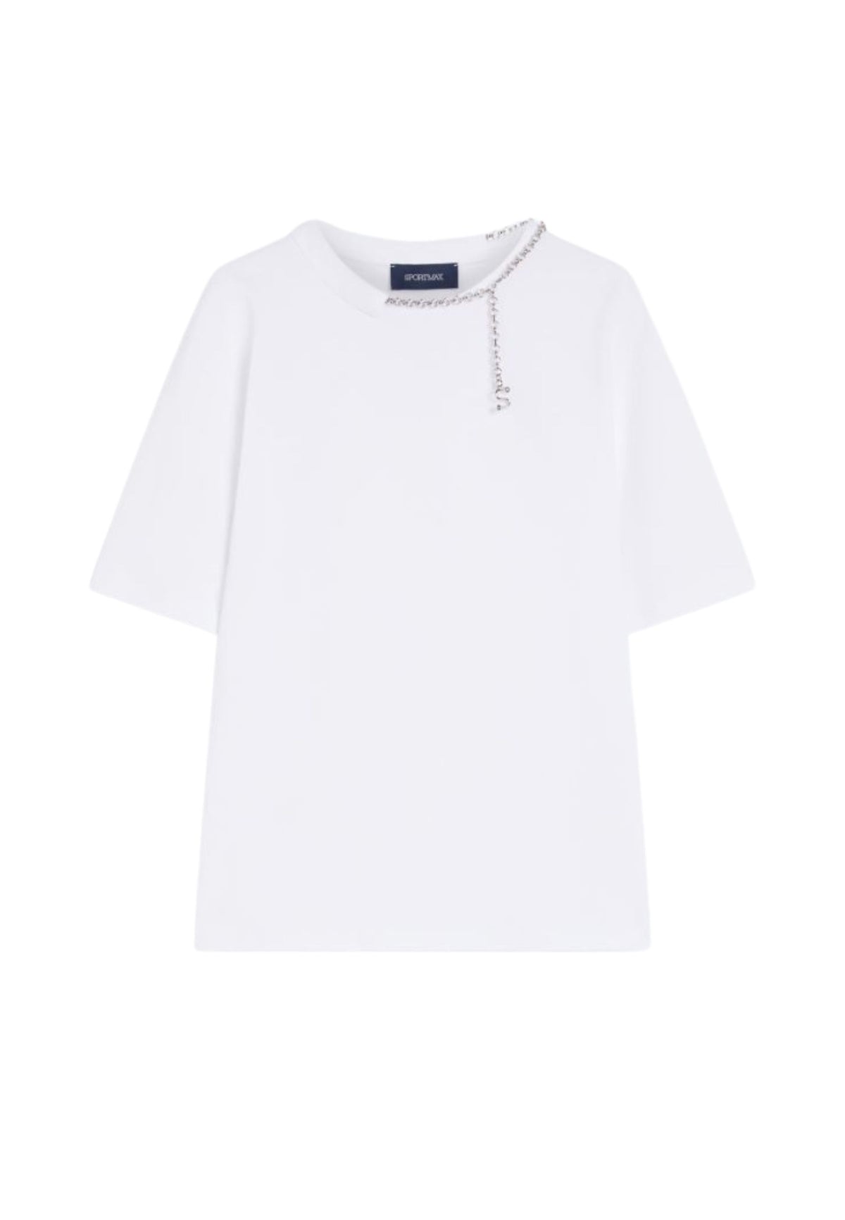 Sportmax - T-shirt "Oblato" con catena decorativa 