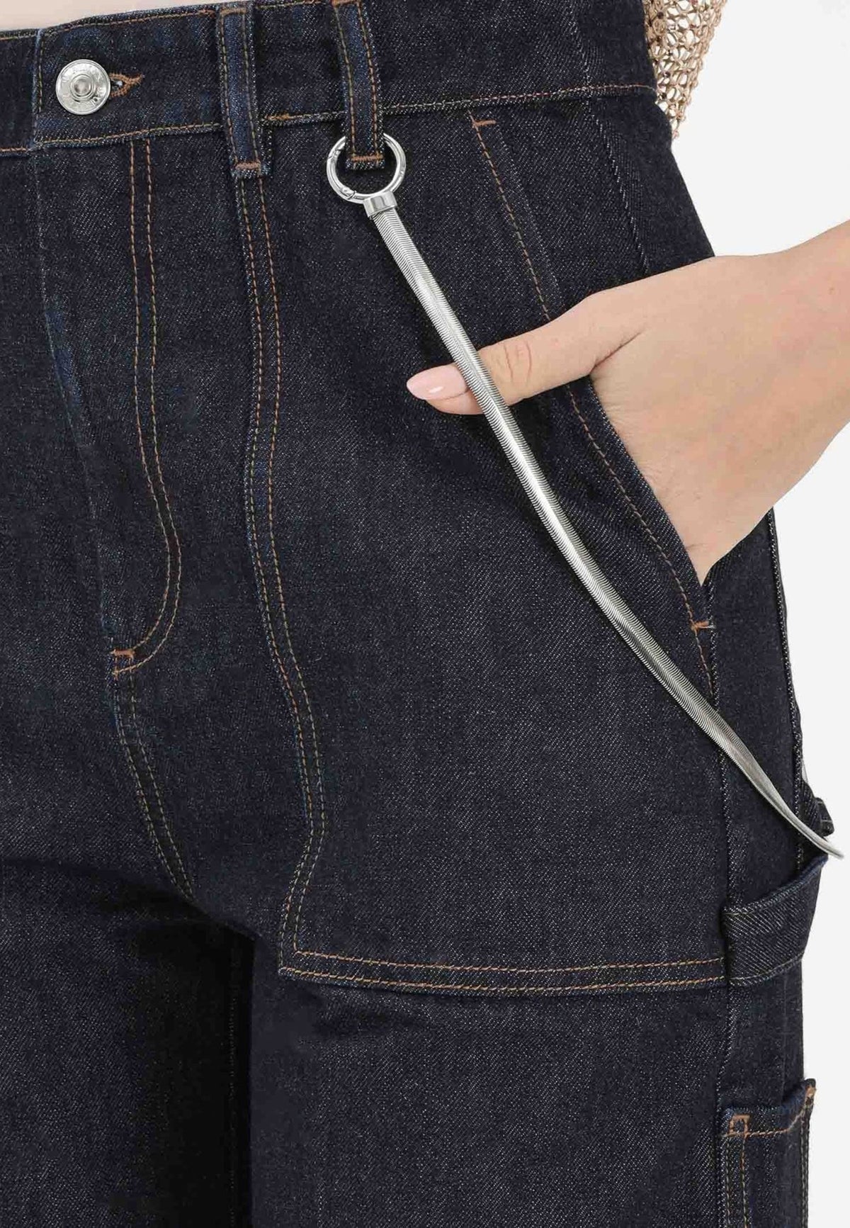 Sportmax - Jeans Spudnorata in denim blu scuro 