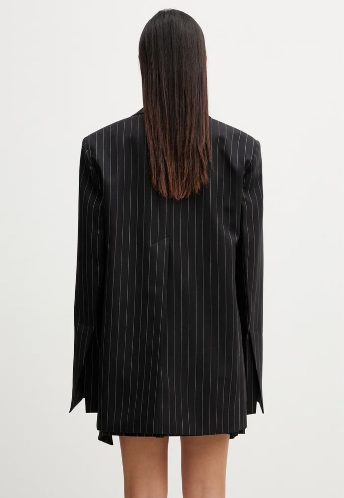 Sportmax - Giacca oversize gessata in lana 