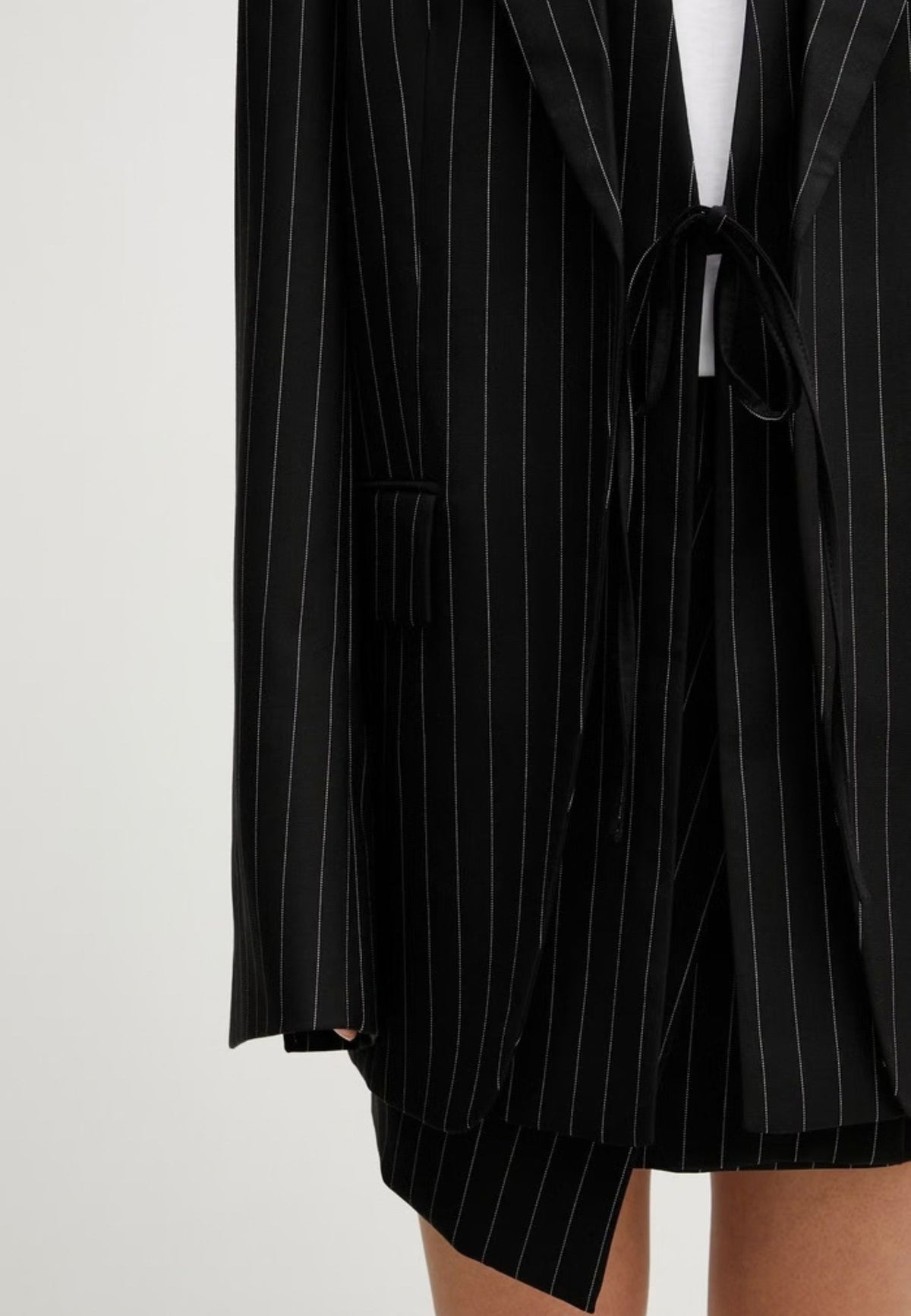 Sportmax - Giacca oversize gessata in lana 