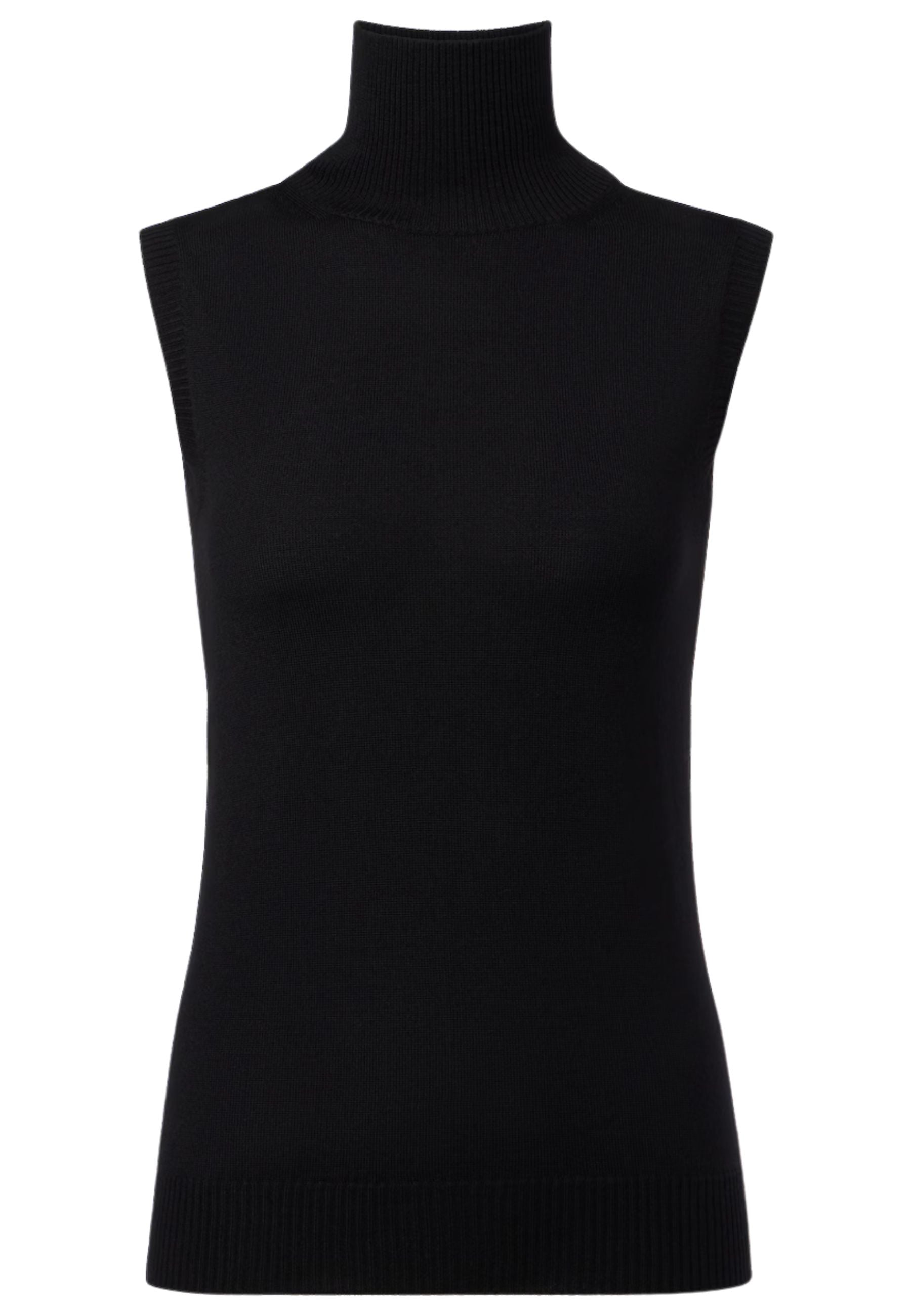 Sportmax Vertigo Top Dolcevita in Lana Vergine Nero 