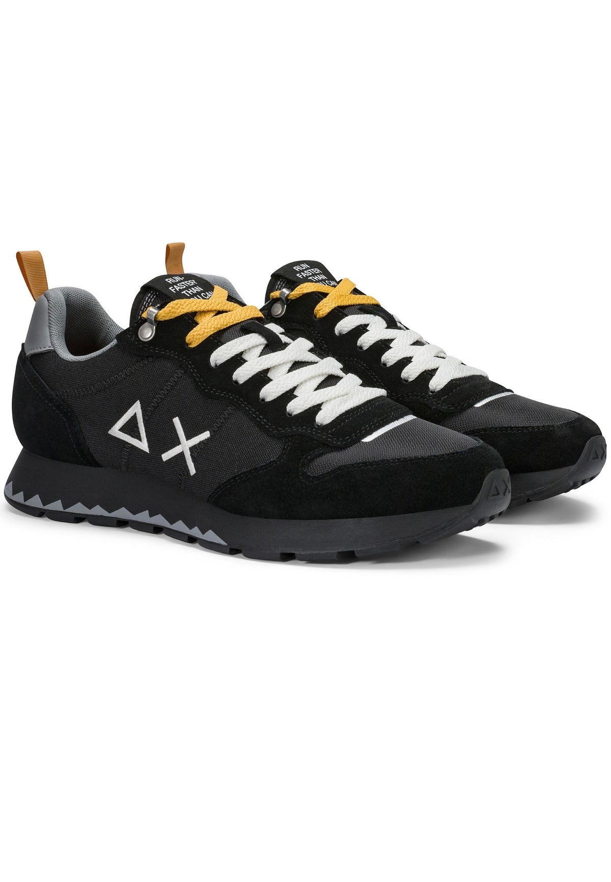 SUN68 - Sneaker Tom Solid in suede e nylon nero 