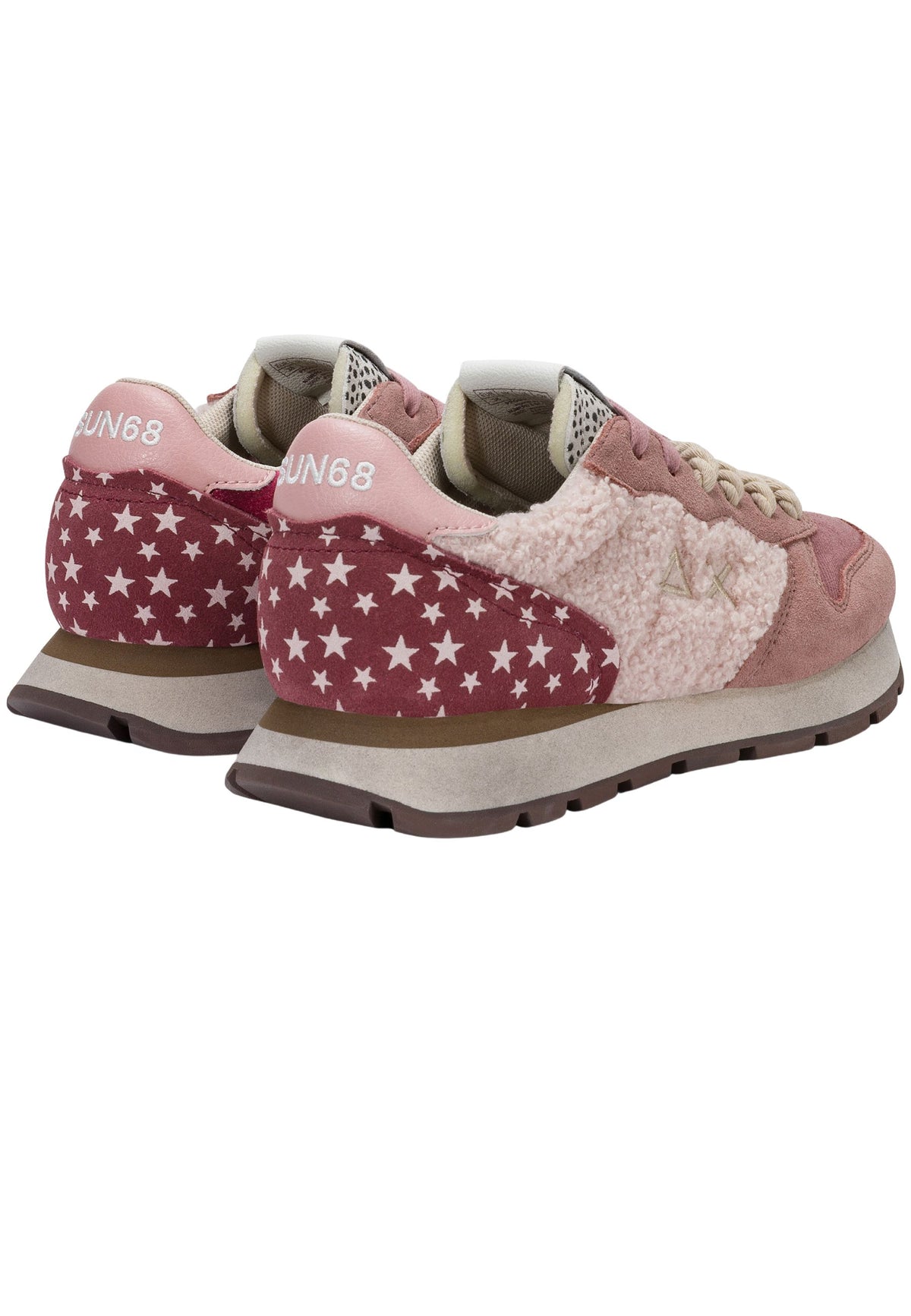 SUN68 - Sneaker Ally Winter in suede e teddy rosa 