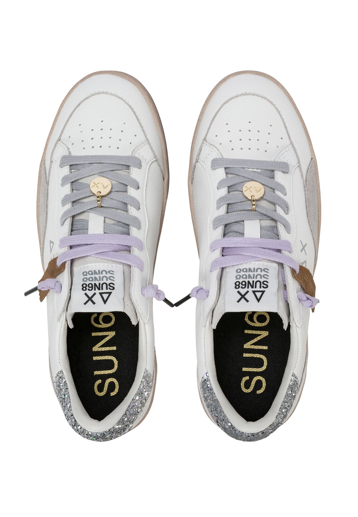 SUN68 - Sneaker Urban Street in pelle con charm 
