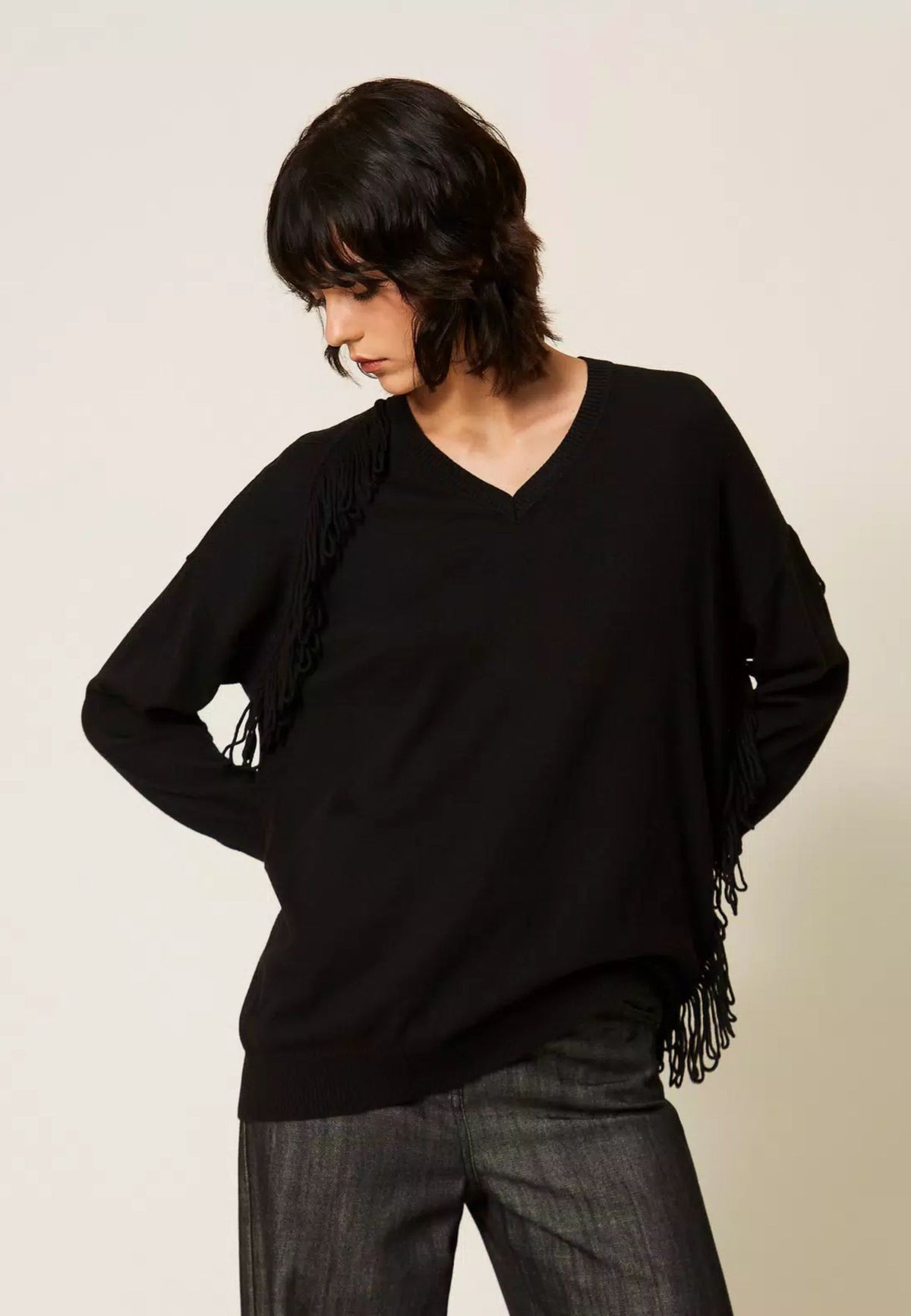 Maglia Twinset Actitude con frange 