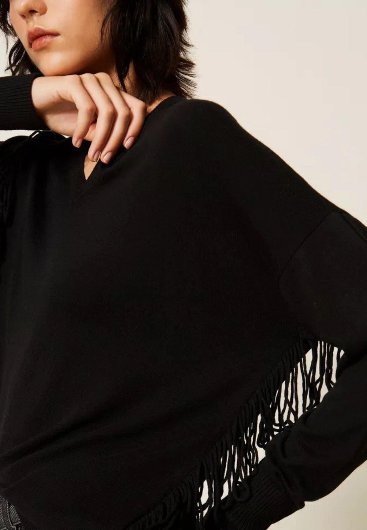 Maglia Twinset Actitude con frange 