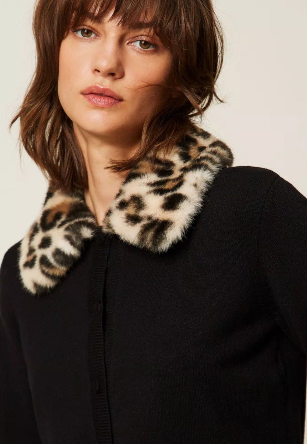 Giacca Twinset Actitude con colletto in faux fur 