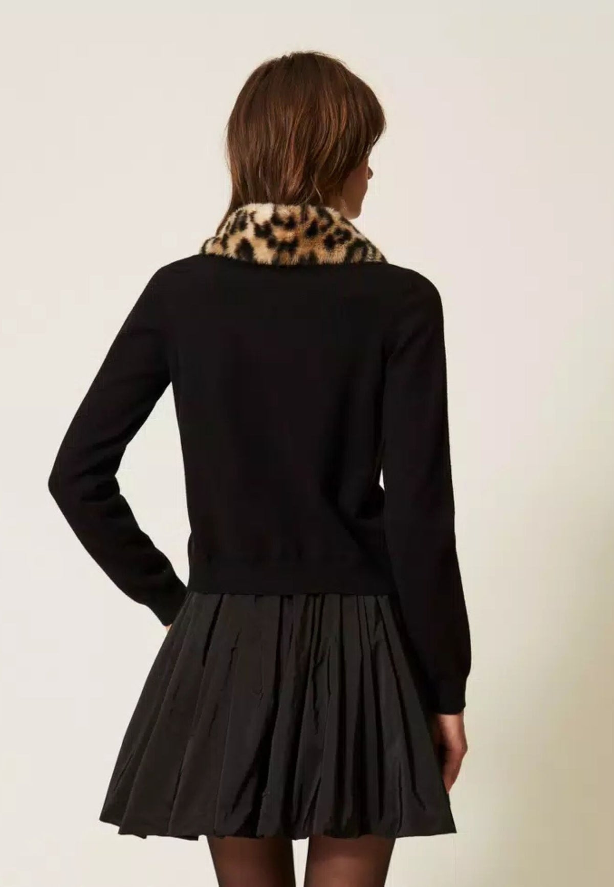 Giacca Twinset Actitude con colletto in faux fur 