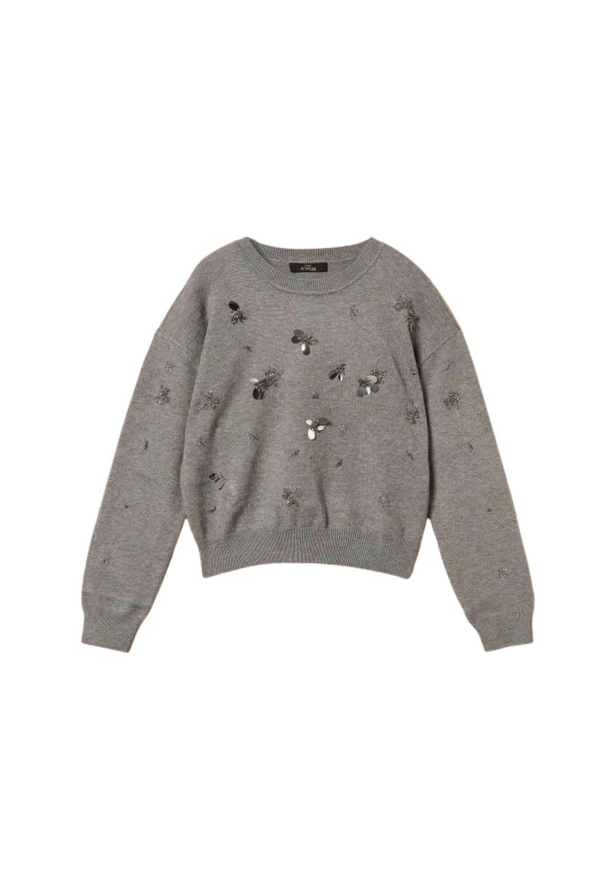 Maglia Twinset Actitude girocollo con ricamo 