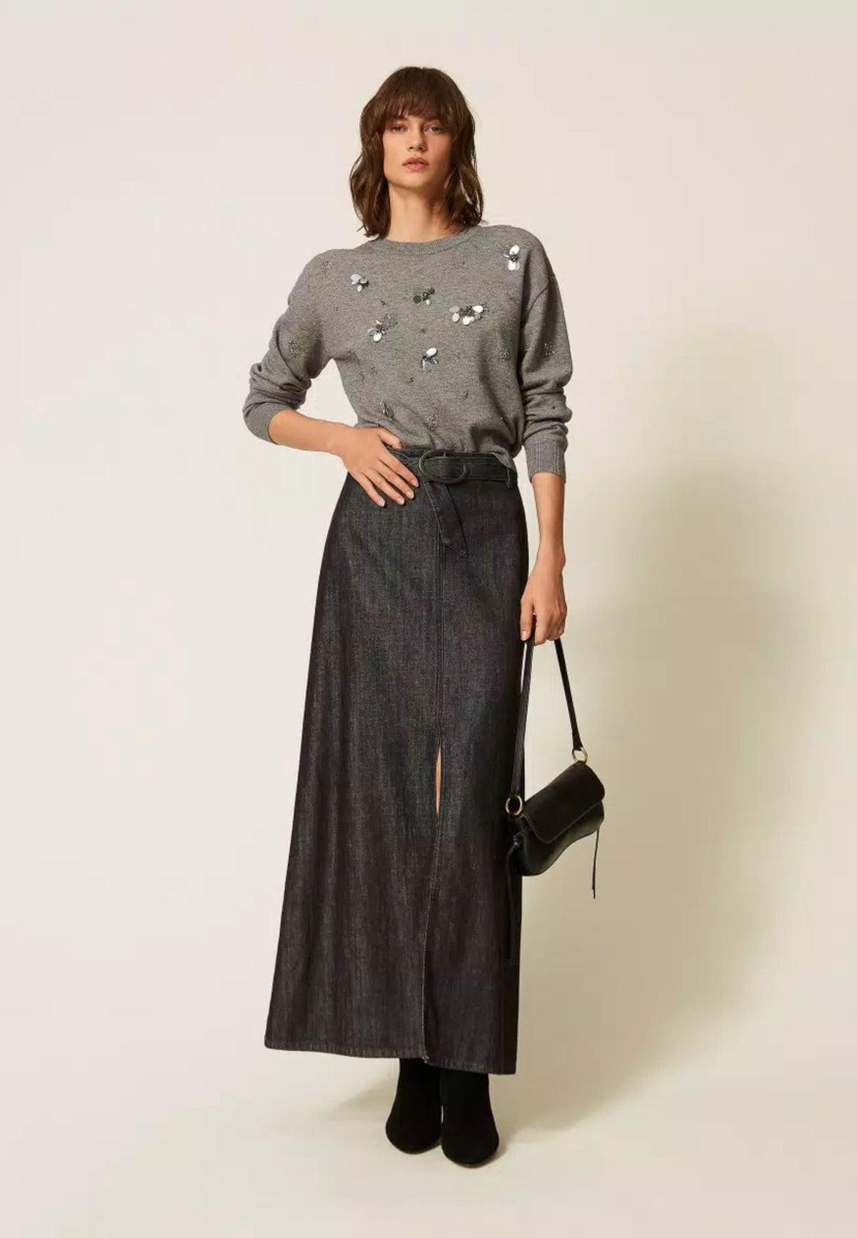 Maglia Twinset Actitude girocollo con ricamo 