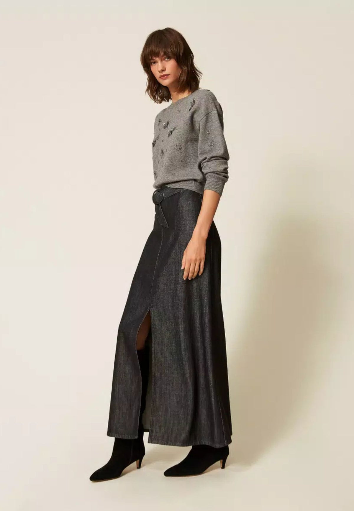 Maglia Twinset Actitude girocollo con ricamo 