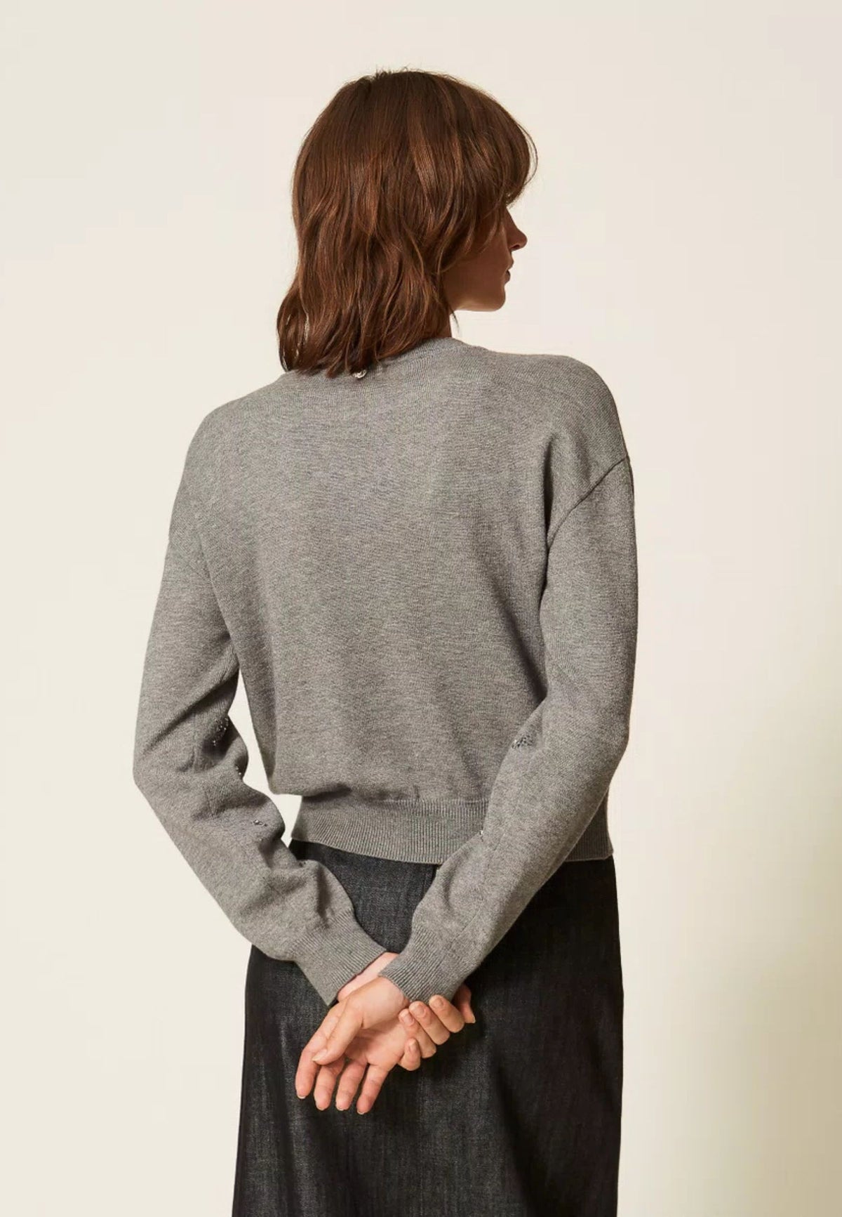 Maglia Twinset Actitude girocollo con ricamo 