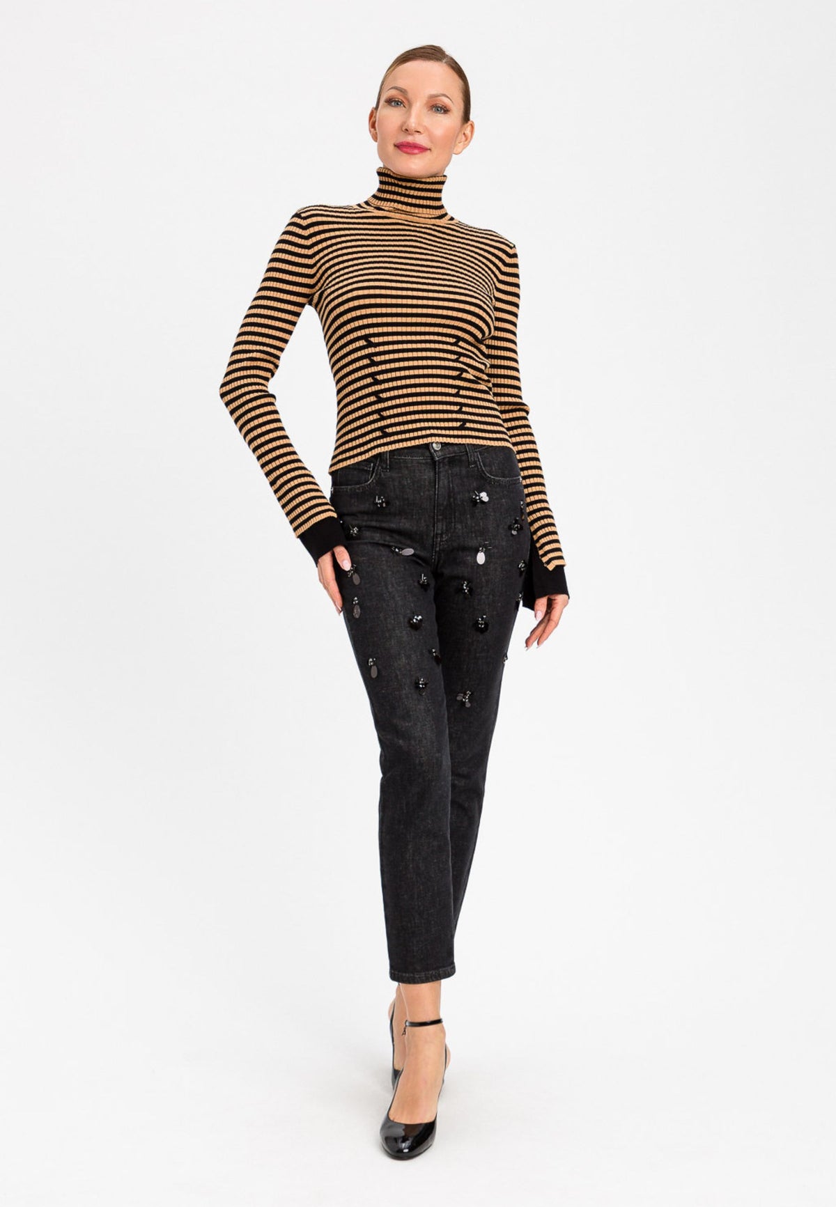 ACTITUDE - Lupetto a righe in maglia stretch 