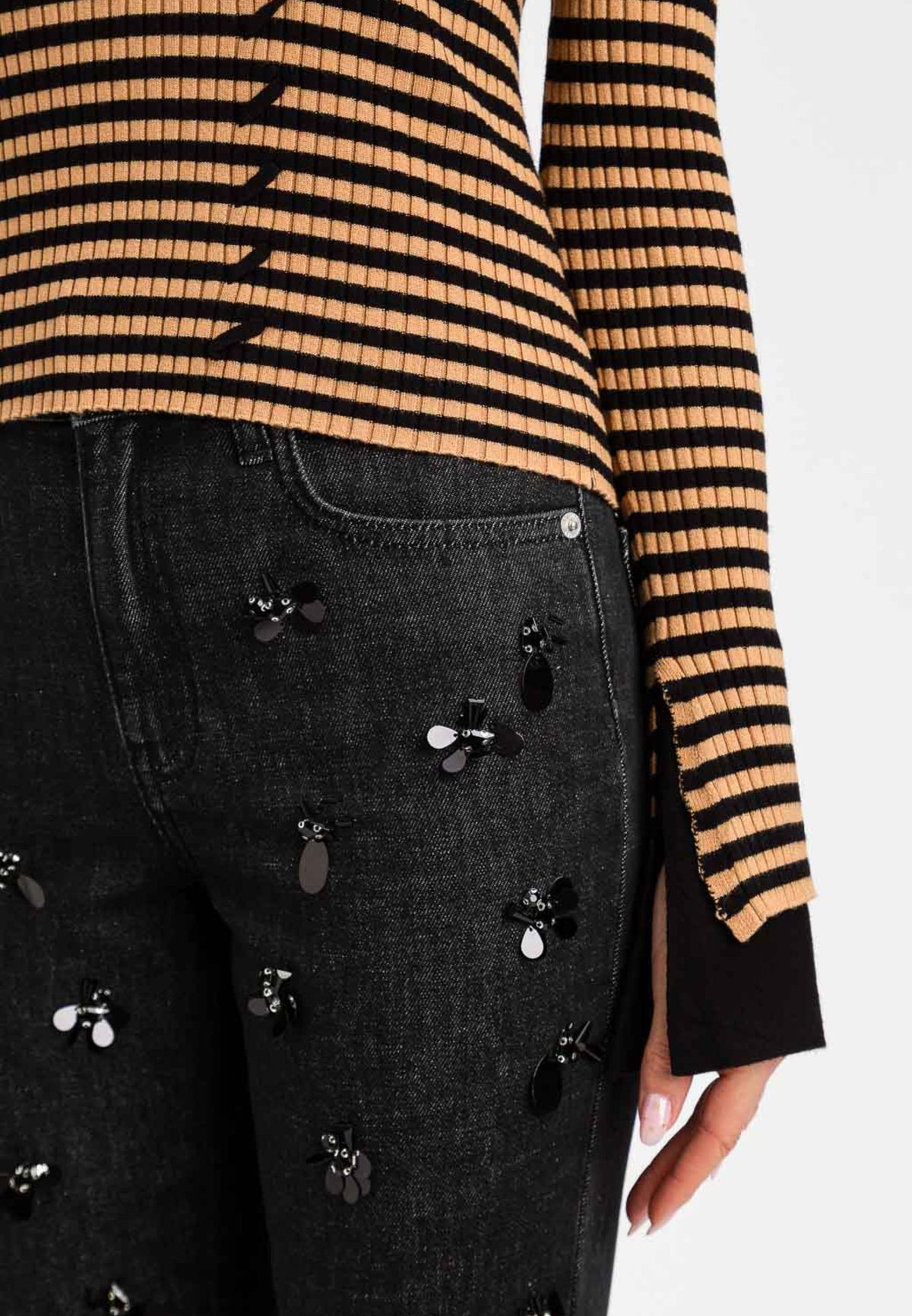 ACTITUDE - Lupetto a righe in maglia stretch 