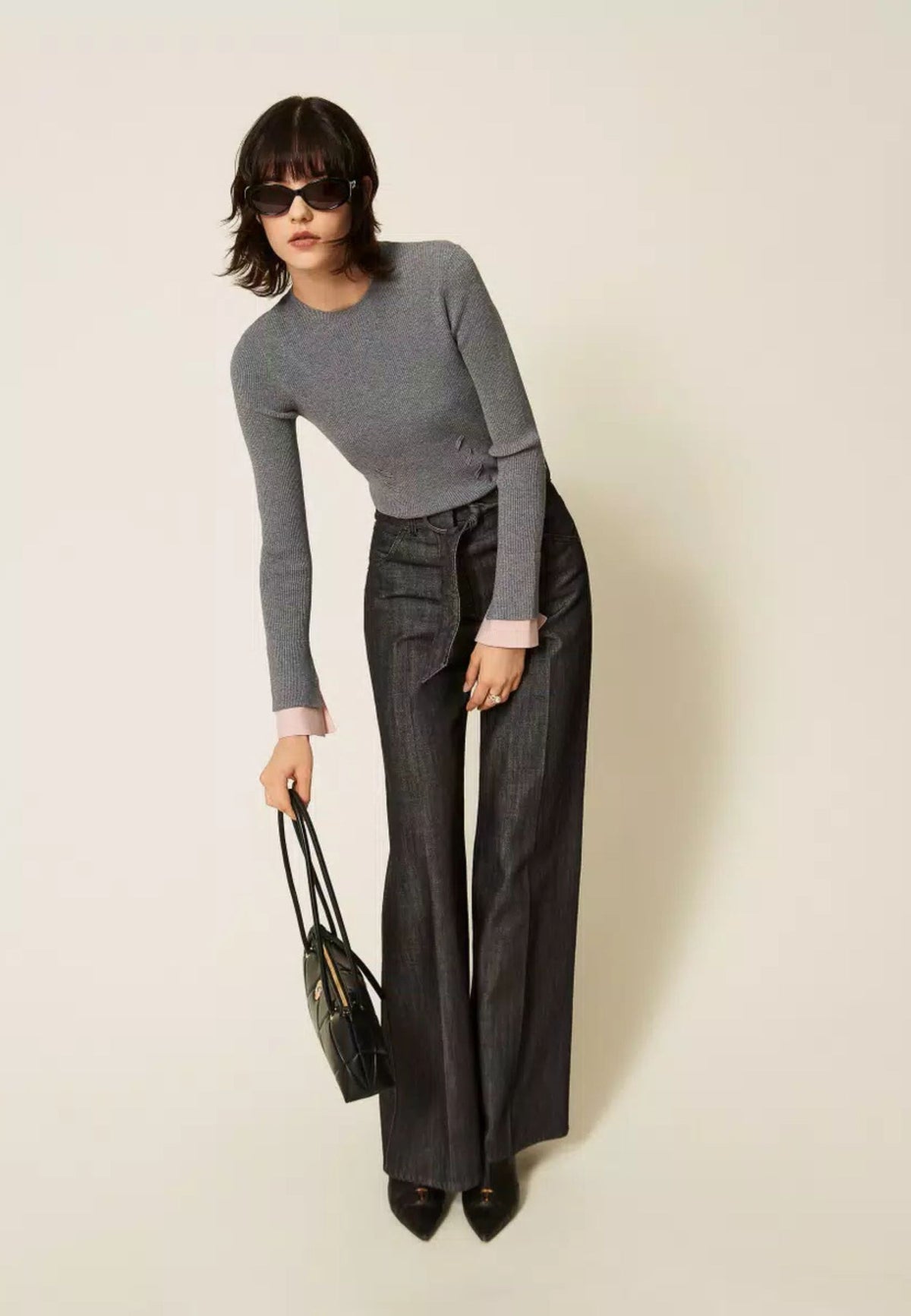 Maglia Twinset Actitude a lupetto con dettagli a contrasto 