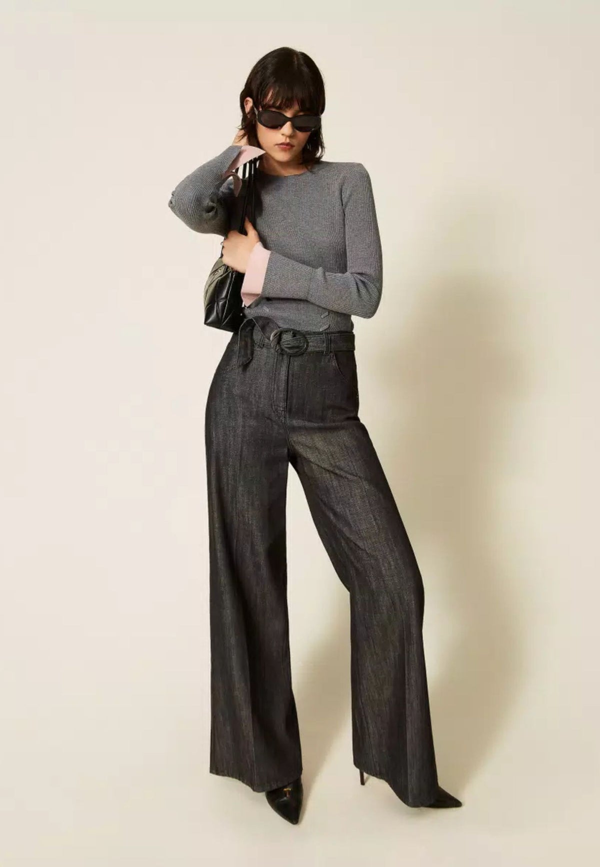 Maglia Twinset Actitude a lupetto con dettagli a contrasto 