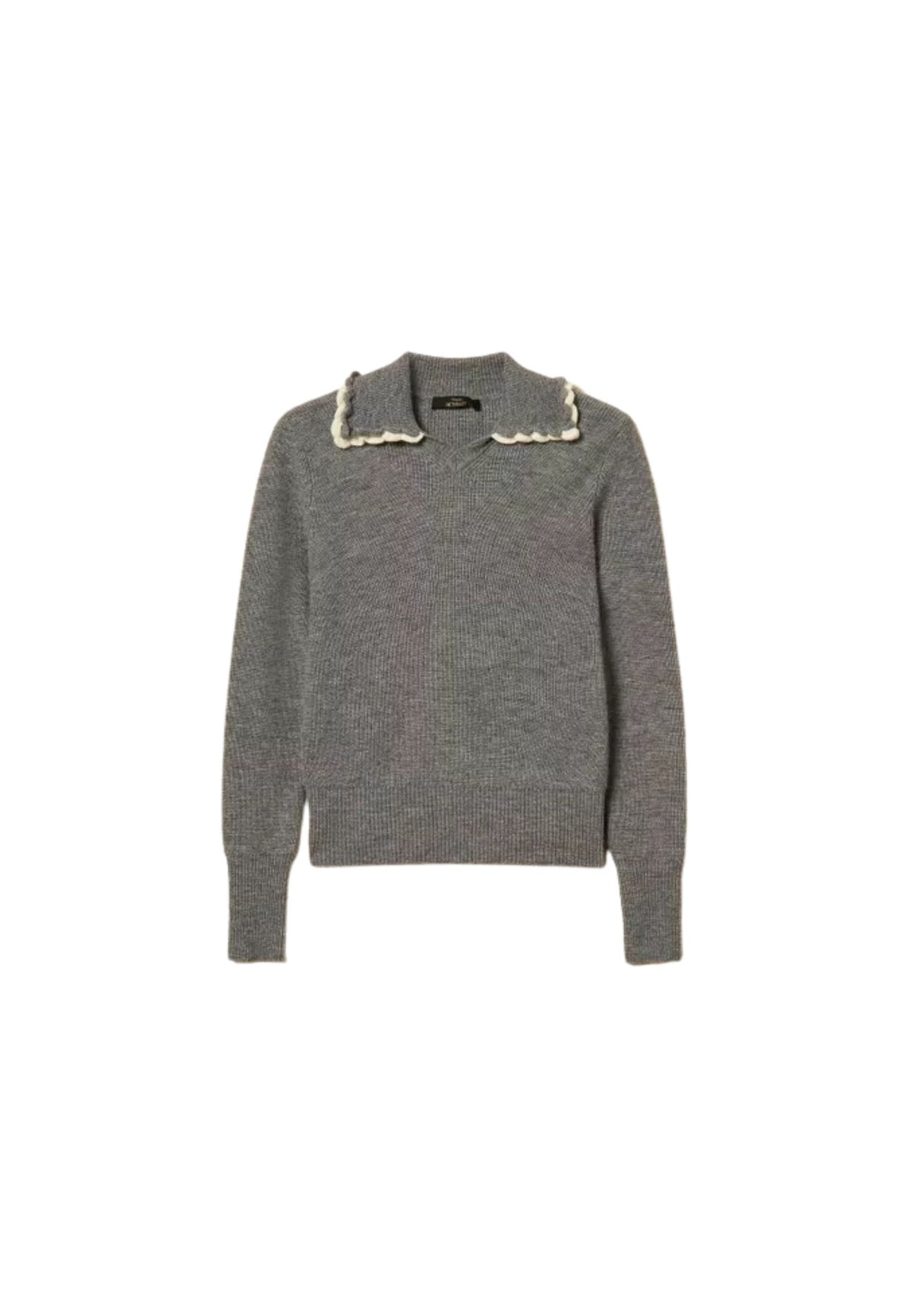 Maglia Twinset Actitude a polo con colletto crochet 