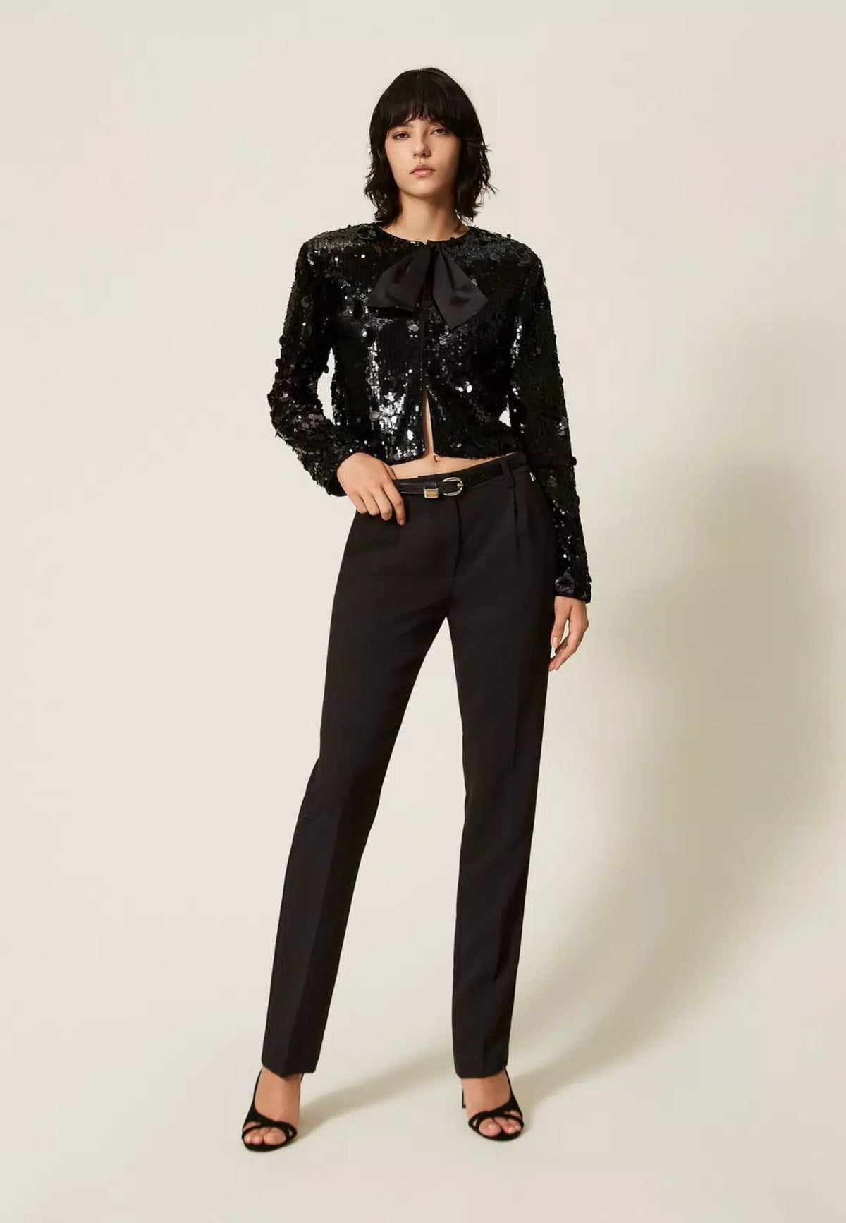 Twinset Actitude - Pantaloni in Crêpe con Tasche 