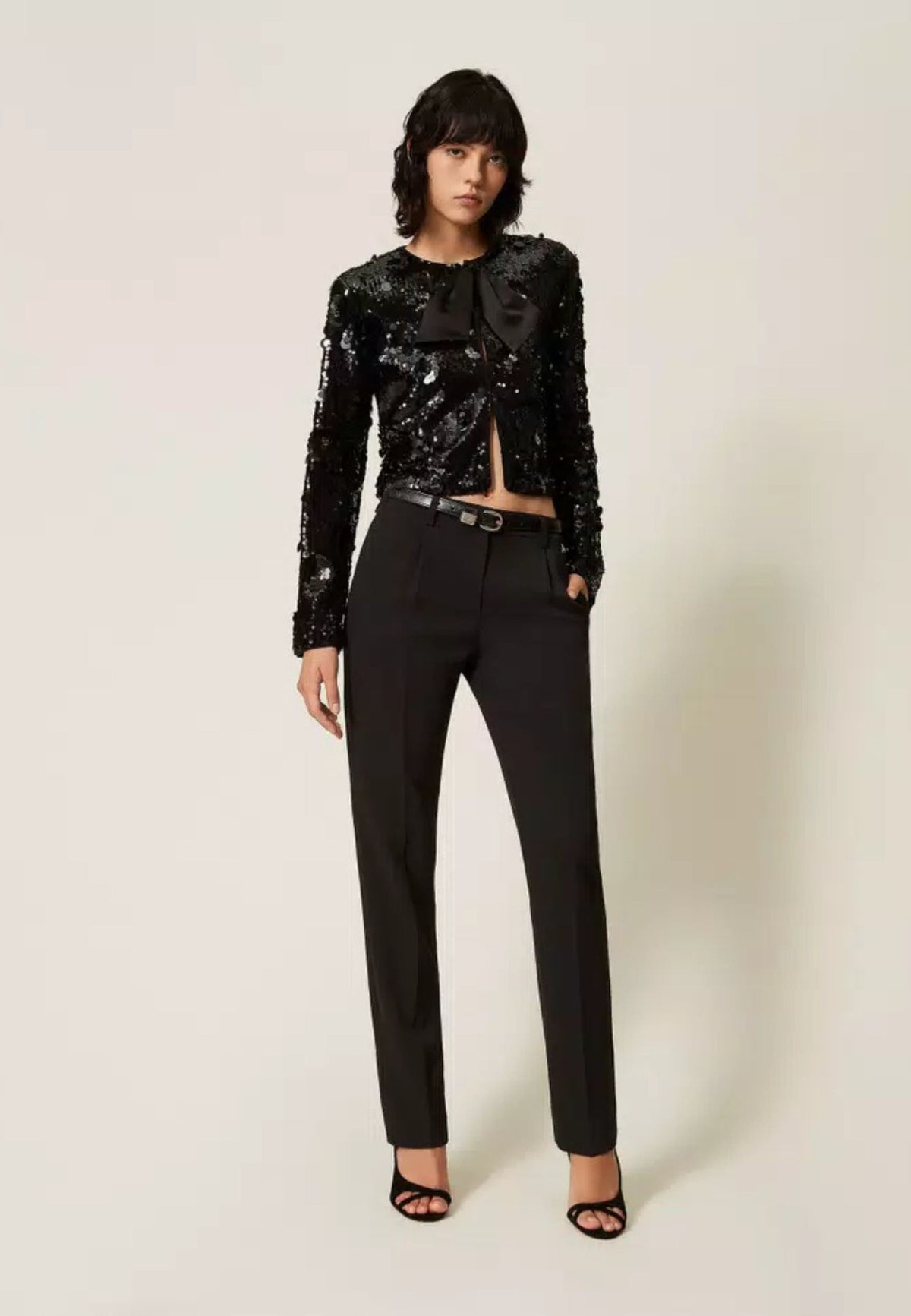 Twinset Actitude - Pantaloni in Crêpe con Tasche 