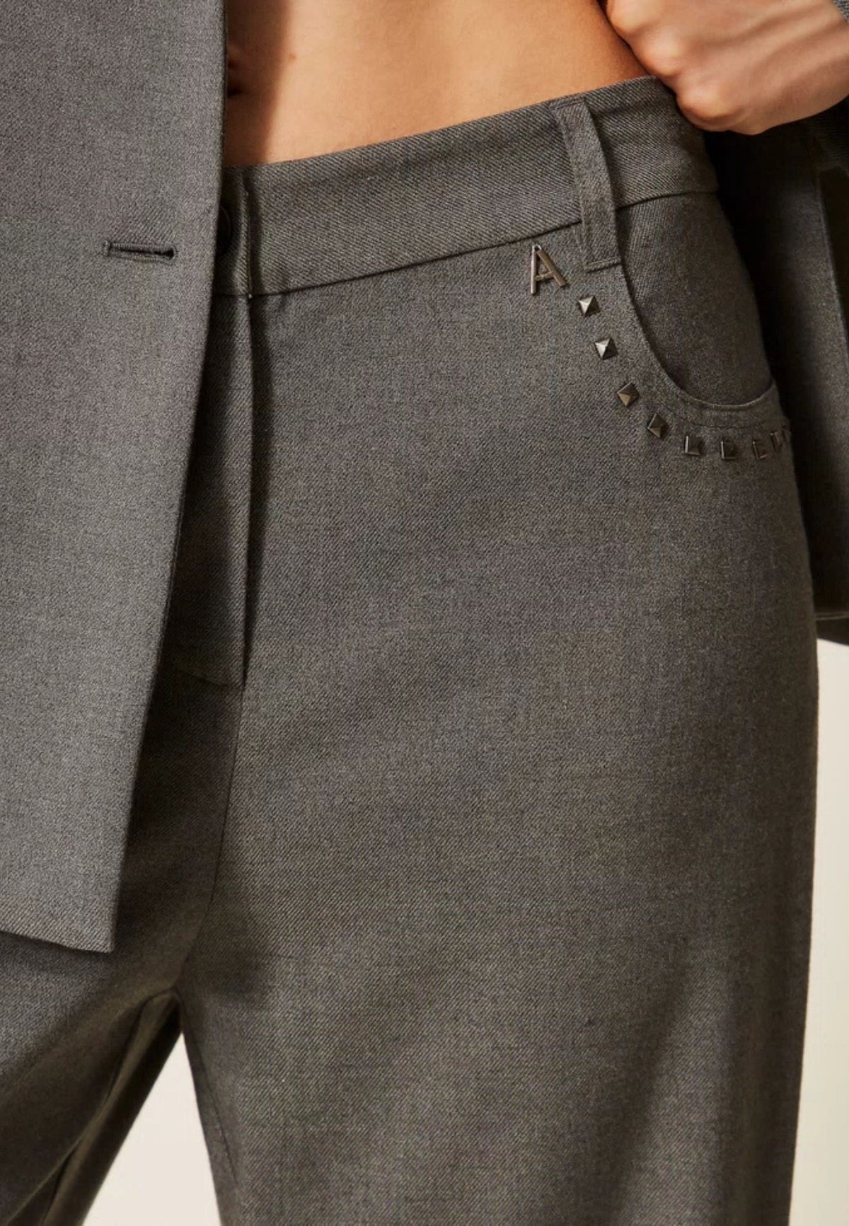 Twinset Actitude - Pantaloni Balloon in Flanella 