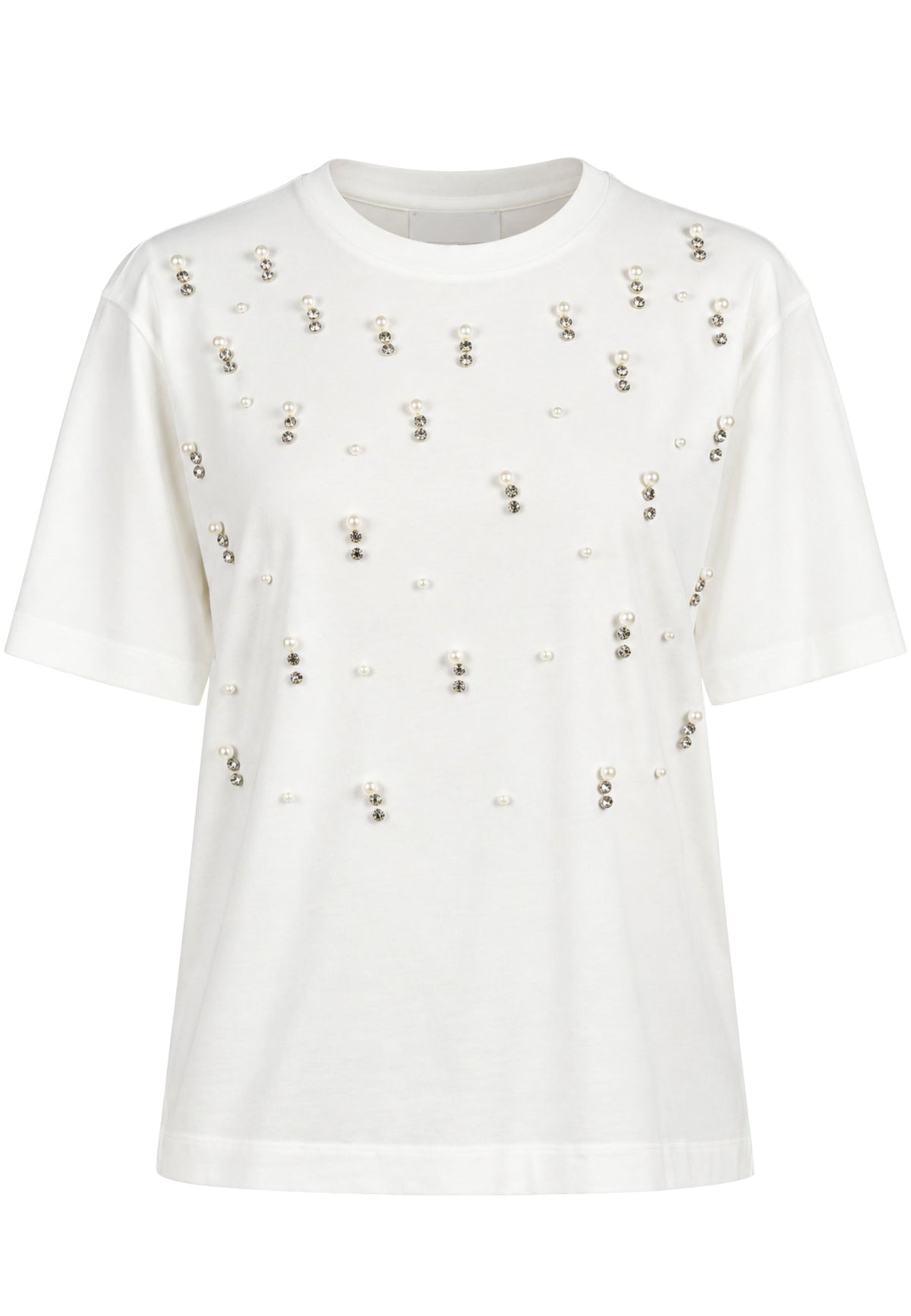 Twinset T-shirt con perle e strass 