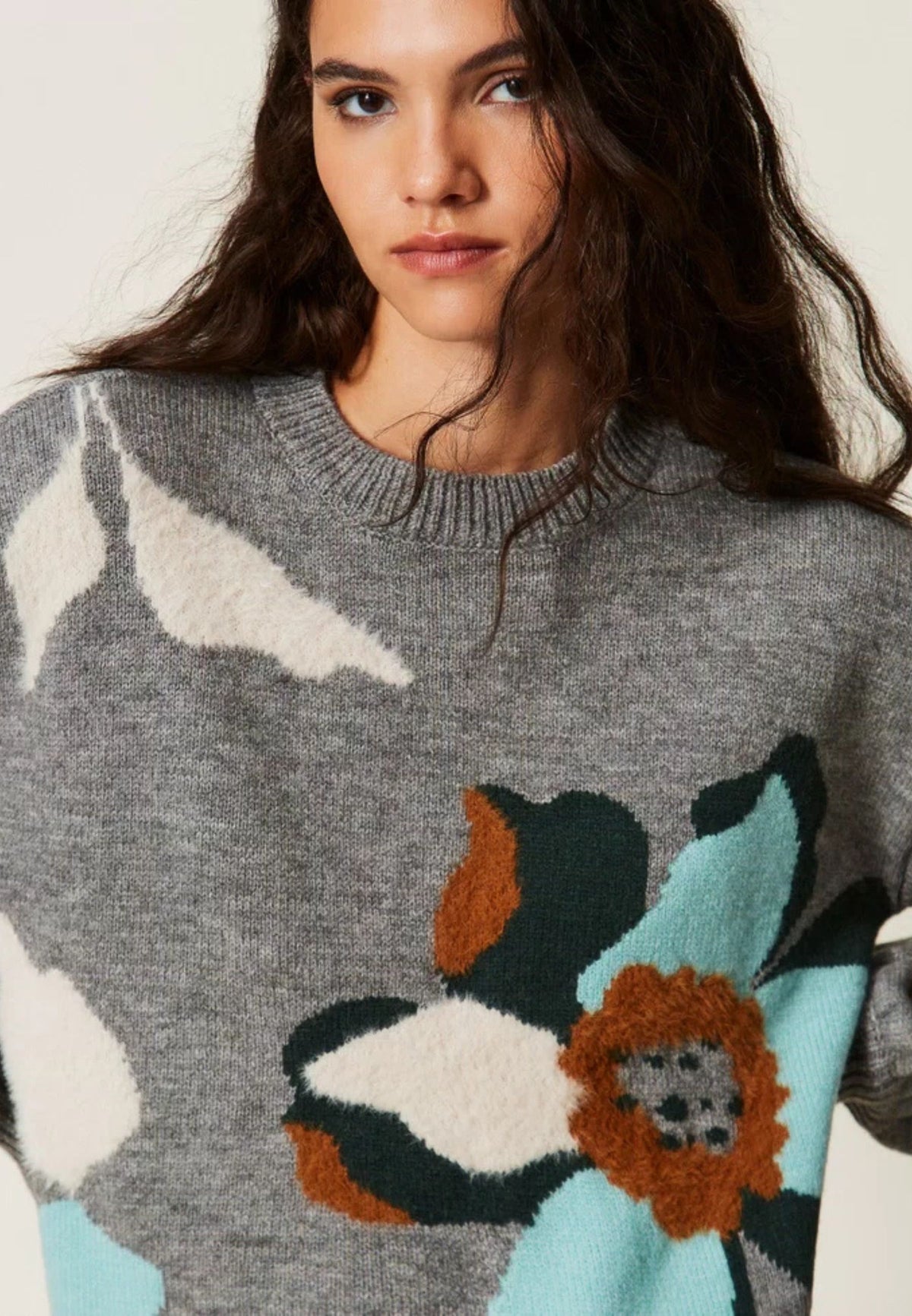 Twinset Actitude - Maglia con Intarsio Floreale 