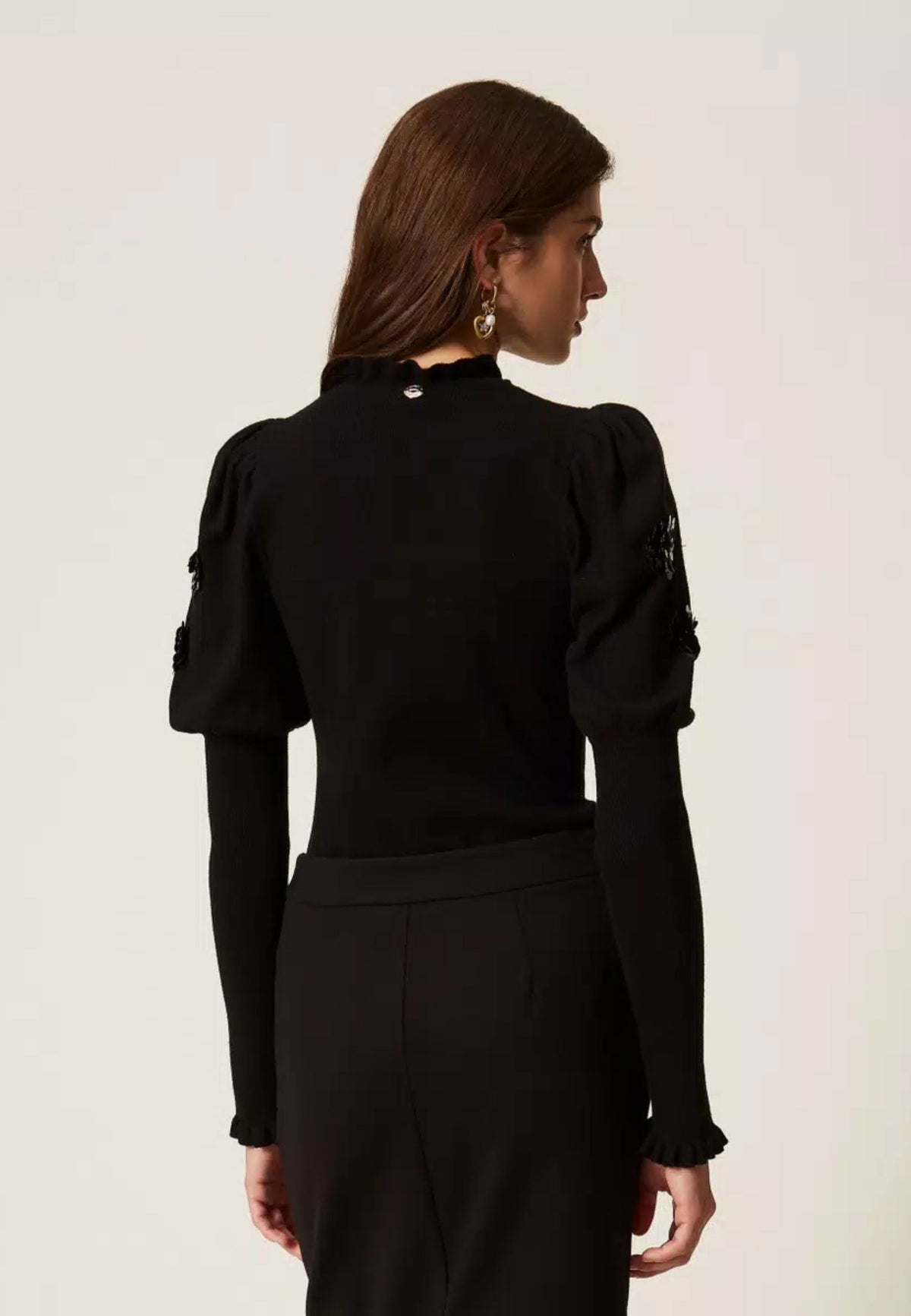 Twinset Actitude - Maglia con Ricamo di Paillettes 