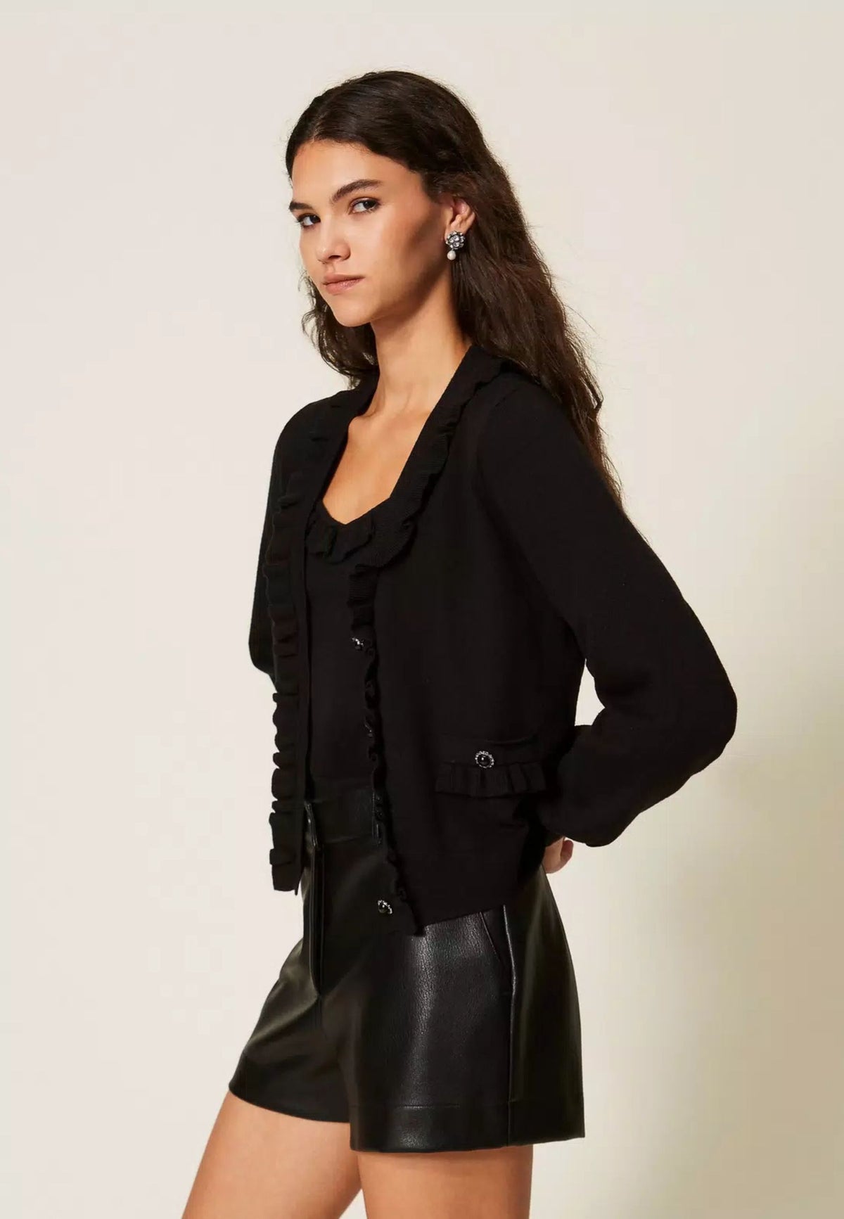 Twinset Actitude - Cardigan e Top con Volant 