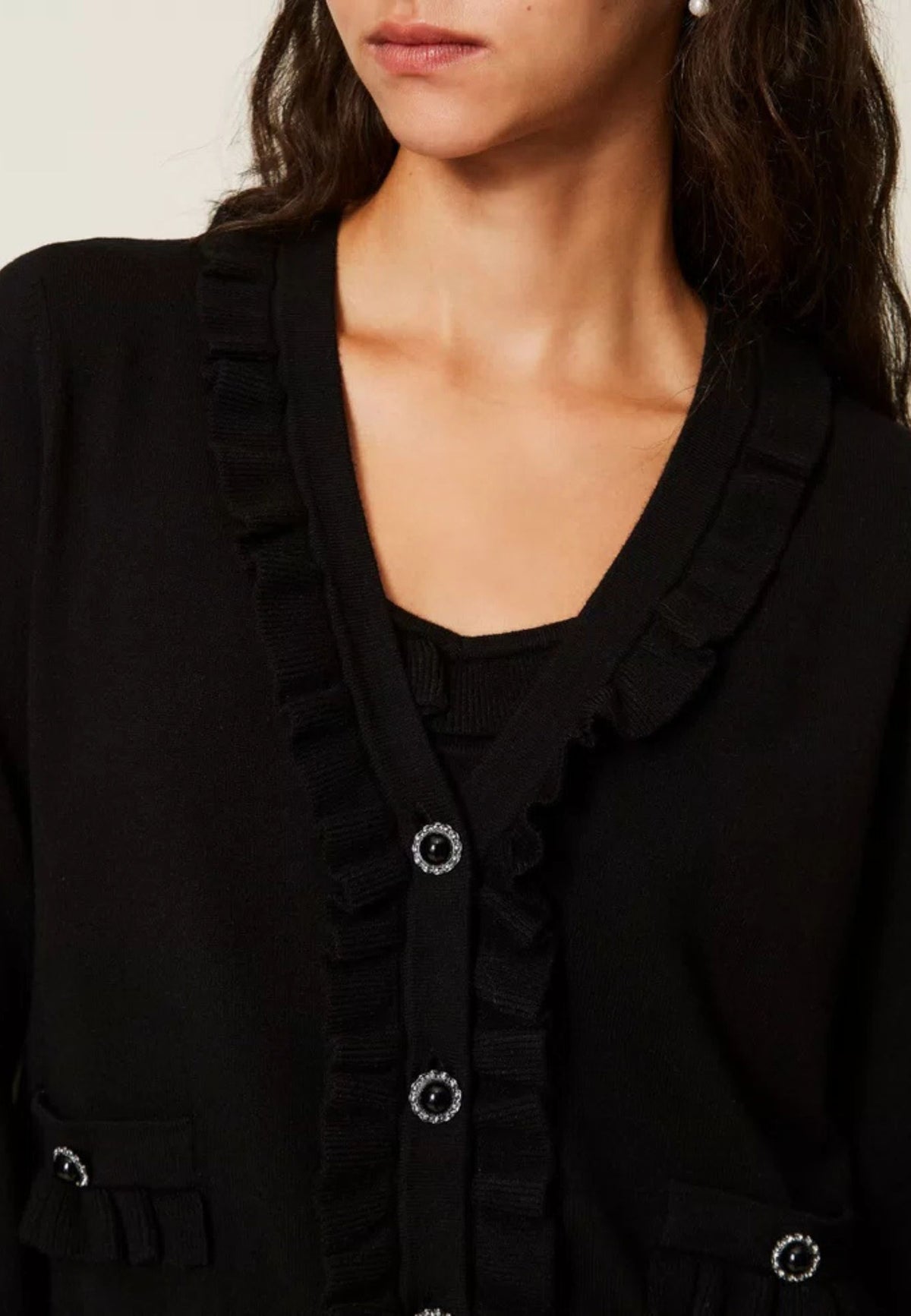 Twinset Actitude - Cardigan e Top con Volant 