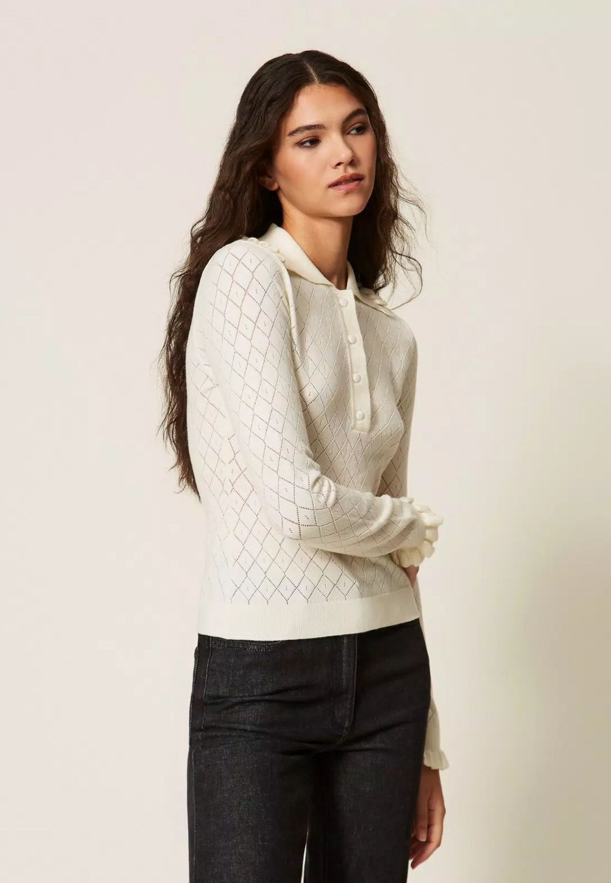 Twinset Actitude - Maglia a Polo con Volant 