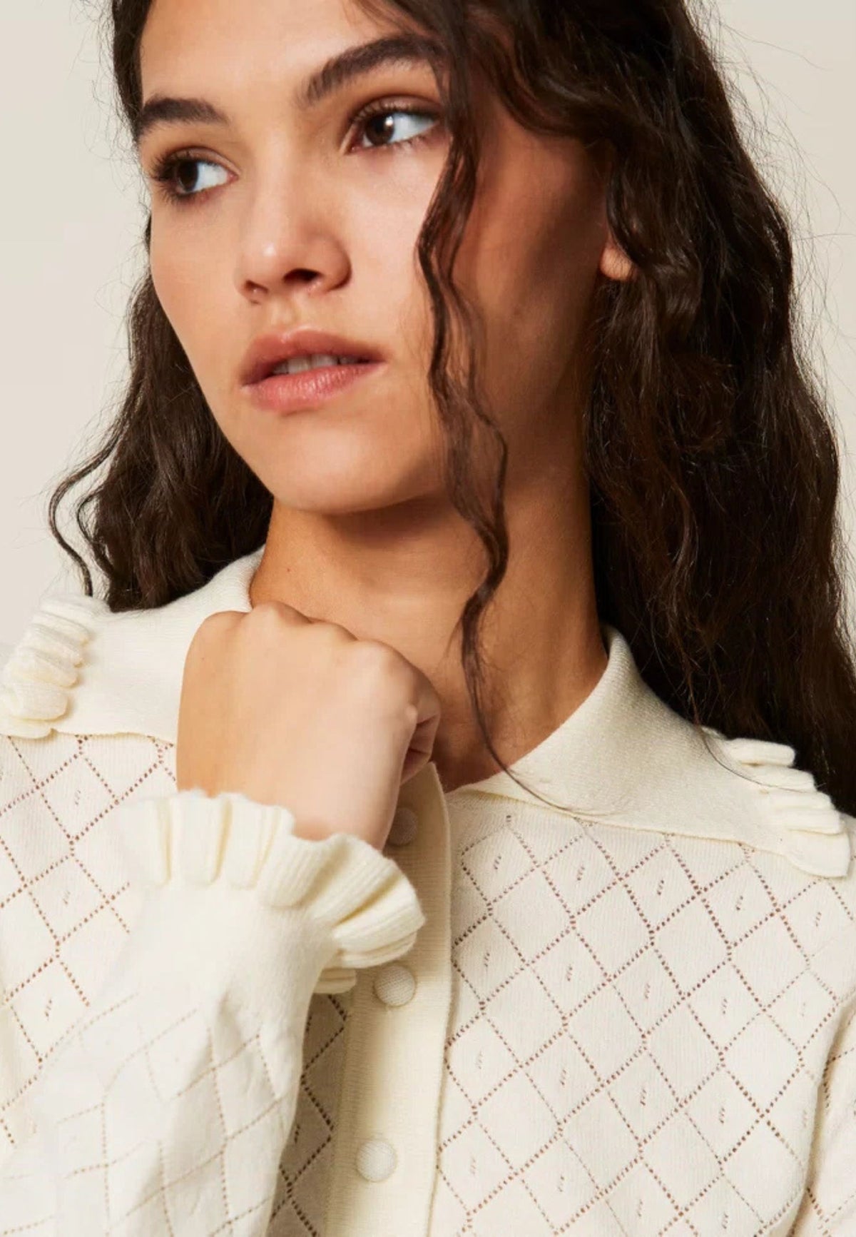 Twinset Actitude - Maglia a Polo con Volant 