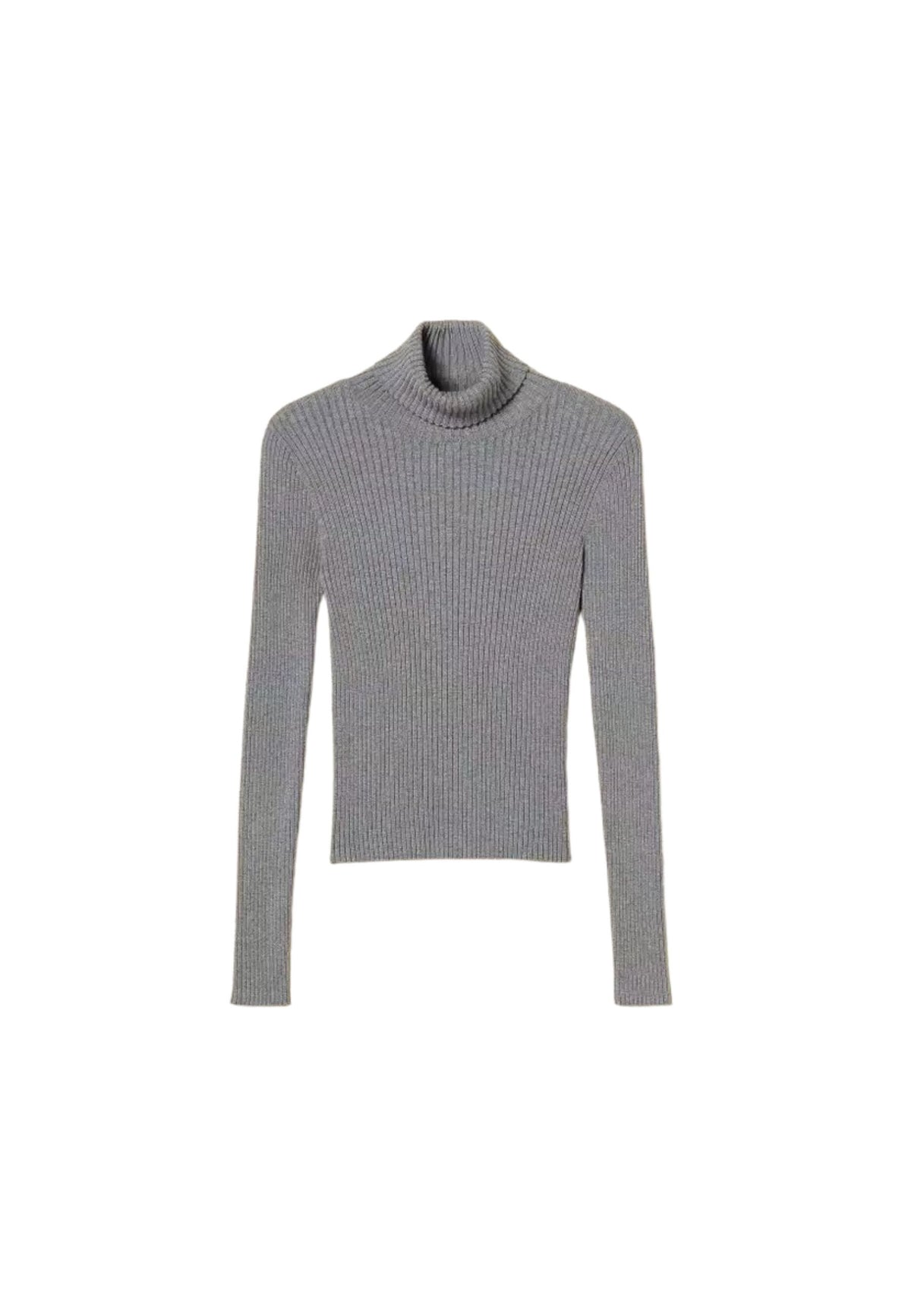 Twinset Actitude - Maglia Fitted Dolcevita a Costine 