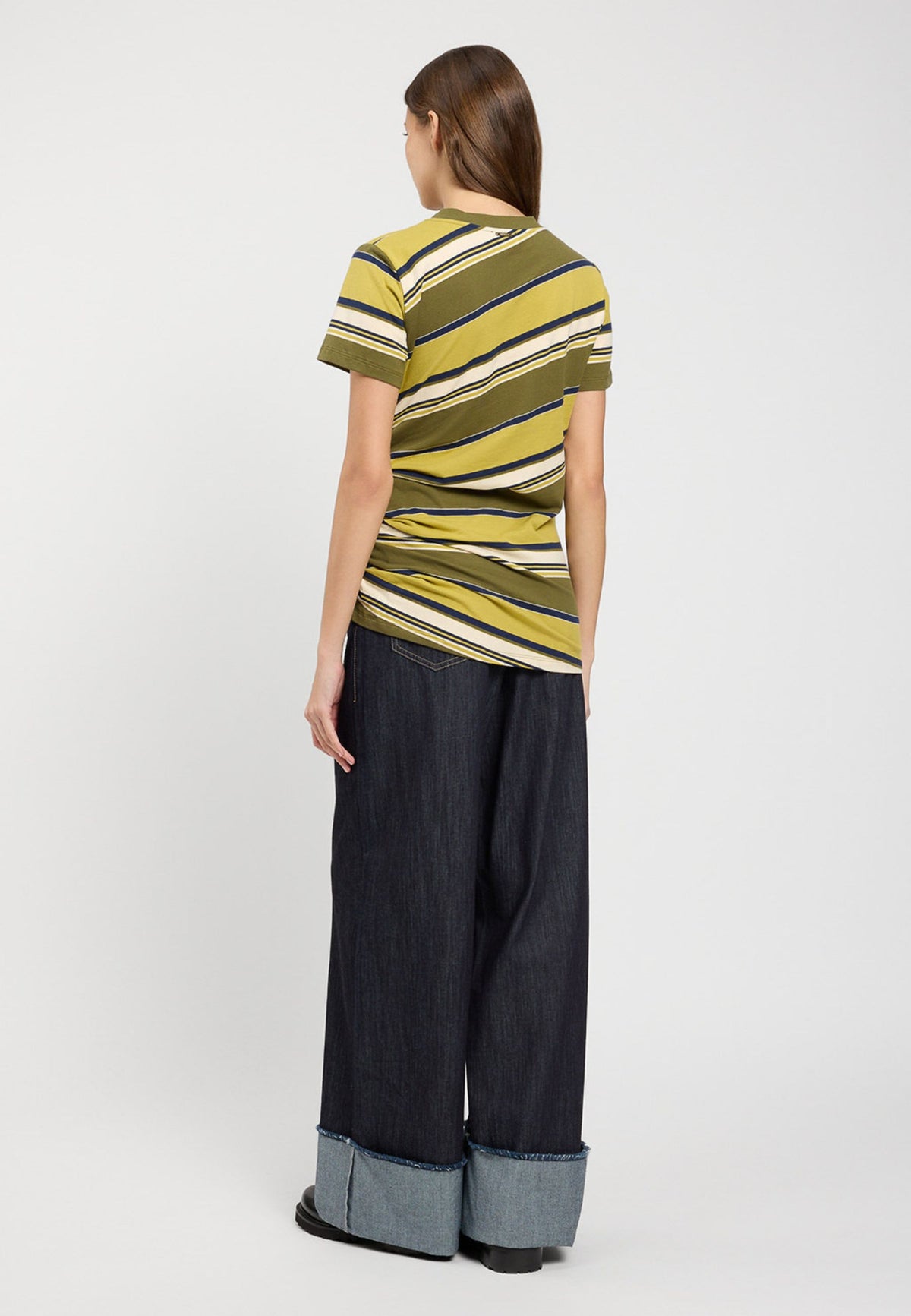 TWINSET - Jeans flare fit con risvolto a contrasto 