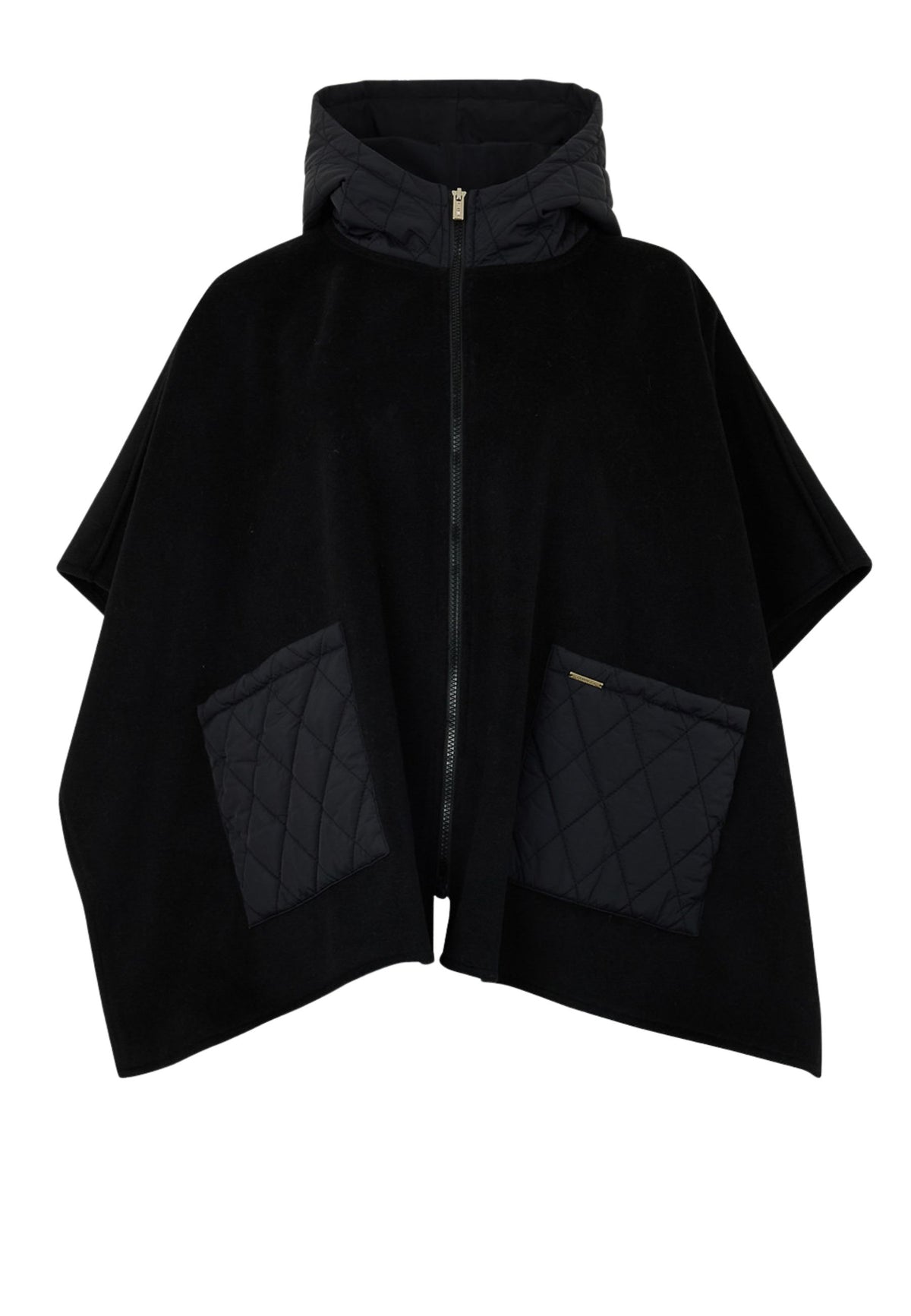 TWINSET - Poncho con cappuccio e dettagli trapuntati 