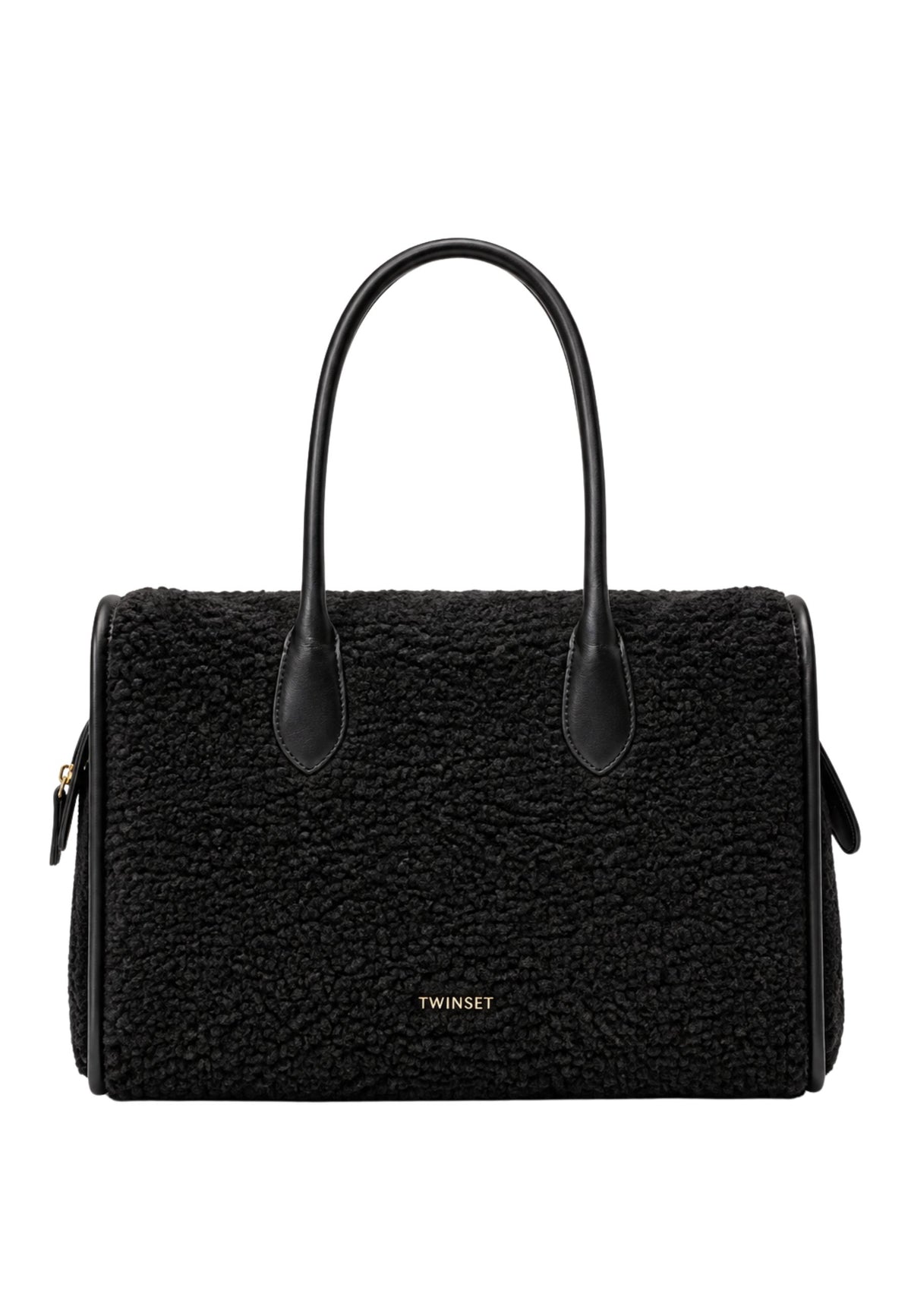 TWINSET - Borsa Tote in Tessuto Effetto Teddy 